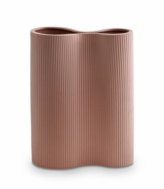 RIBBED INFINITY VASE - OCHRE (M)