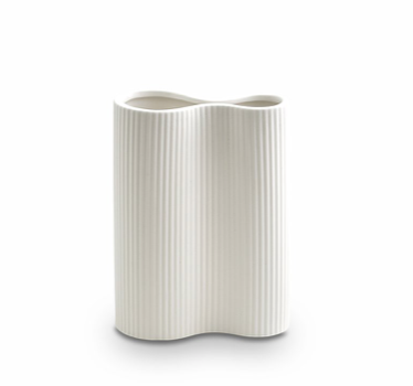 RIBBED INFINITY VASE - SNOW (S)