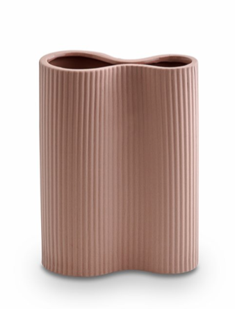RIBBED INFINITY VASE - OCHRE (S)