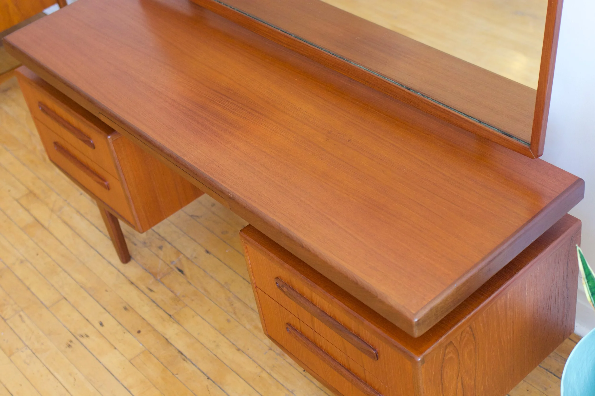 mid century modern scandinavian teak Floating Top GPlan Vanity