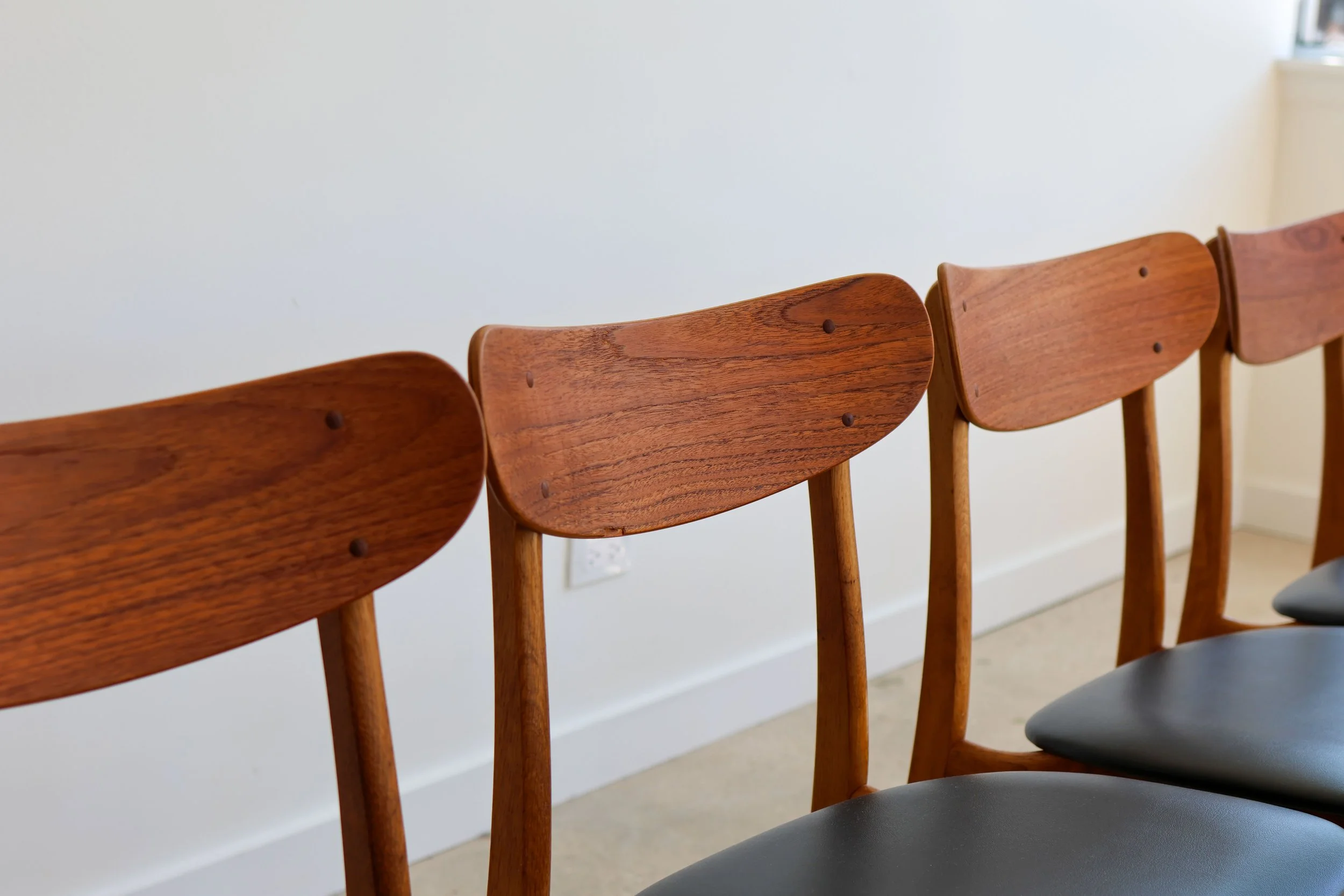 Six Teak & Oak Dining Chairs — SPACED OUT STUDIO