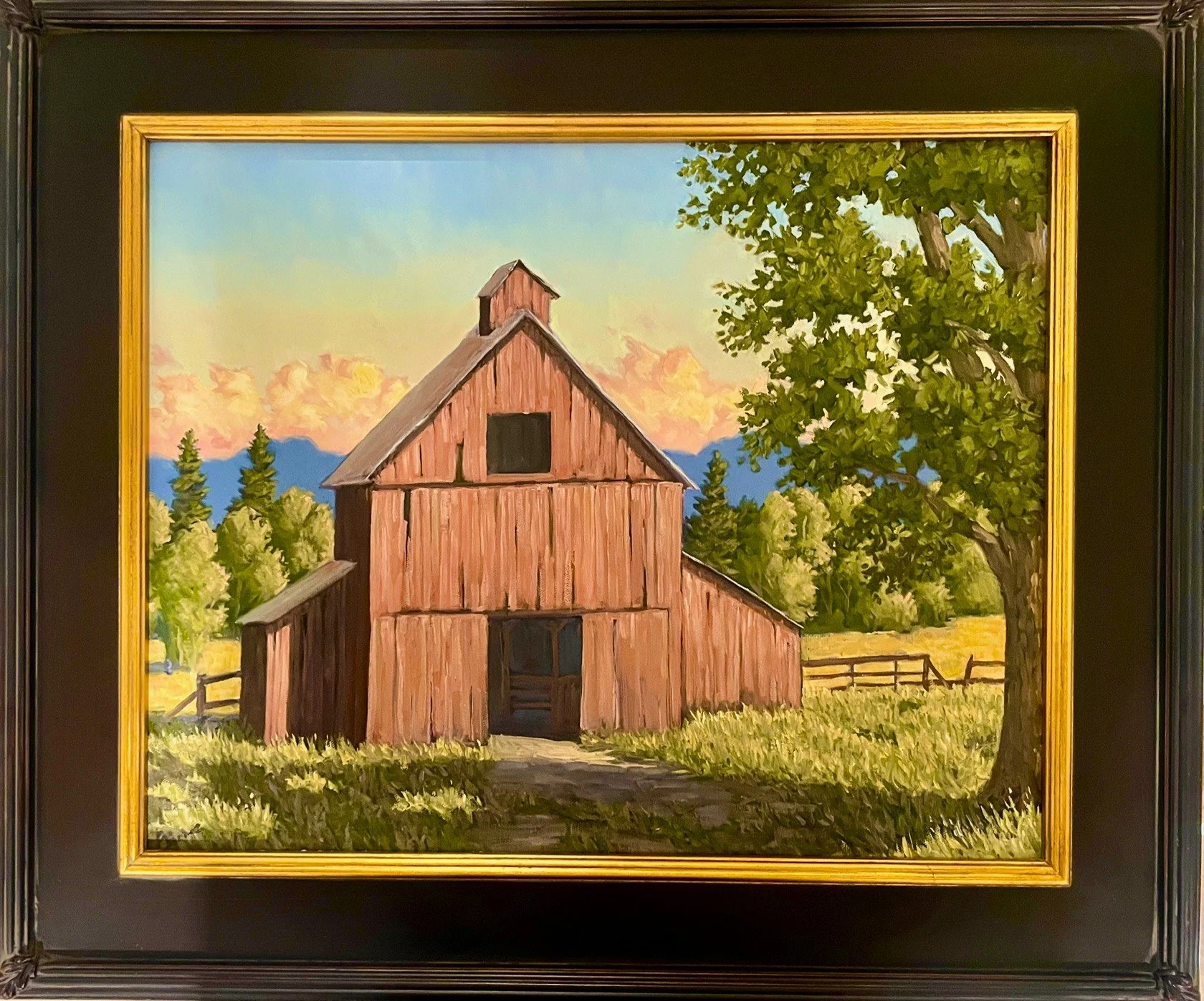 Evening at the Bayfield Barn Framed.jpeg