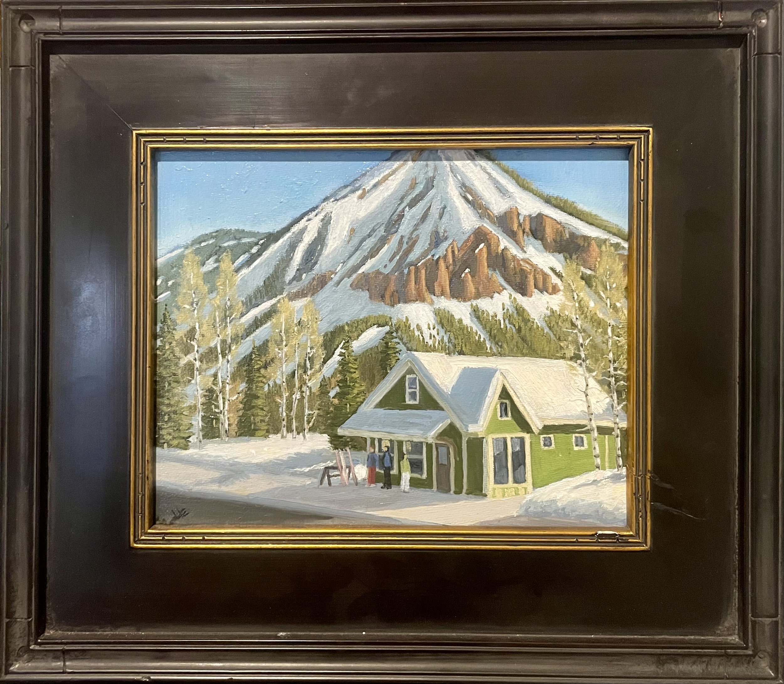 Waiting for the Ski Bus Framed.jpg