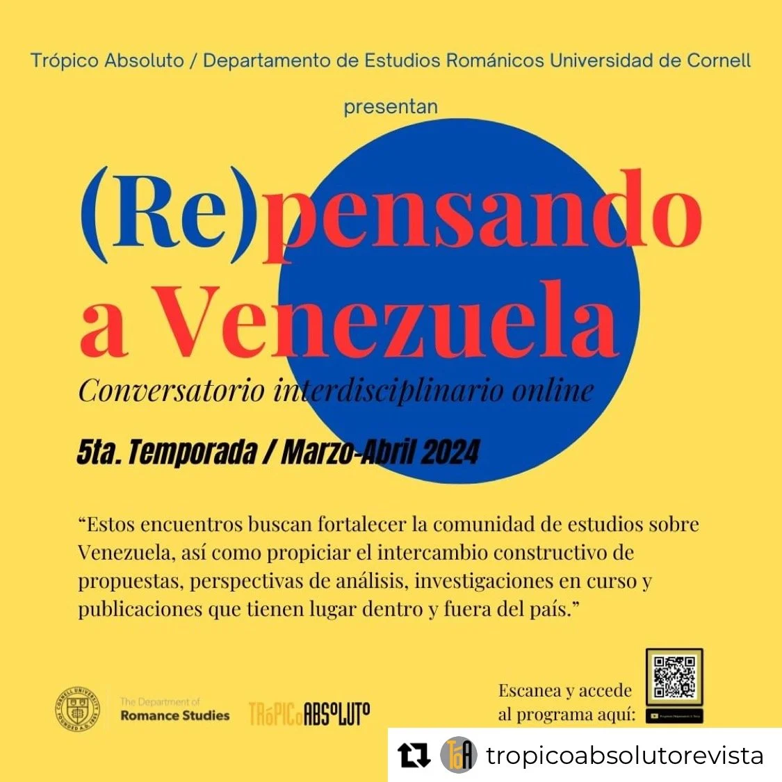 Conversación Con Irina Troconis y Manuel Silva Ferrer en la serie (Re) Pensando a Venezuela