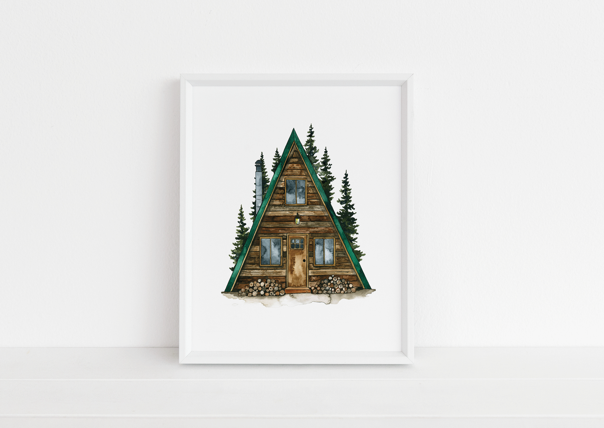 A-Frame Cabin Print