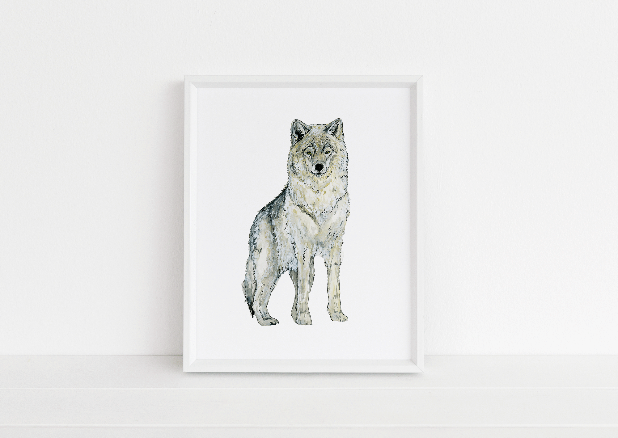 Wondering Wolf Print