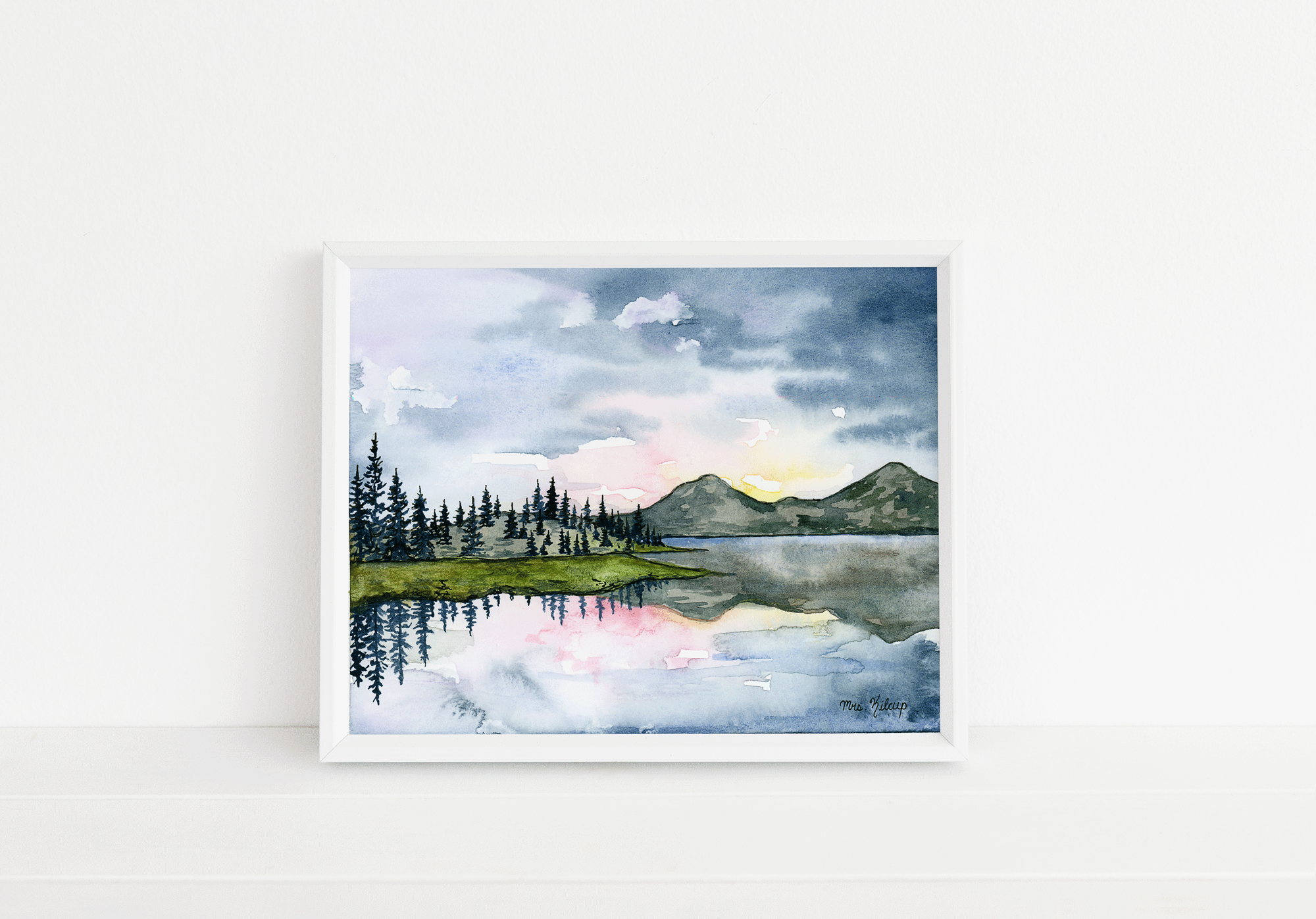 Pink Reflection Print