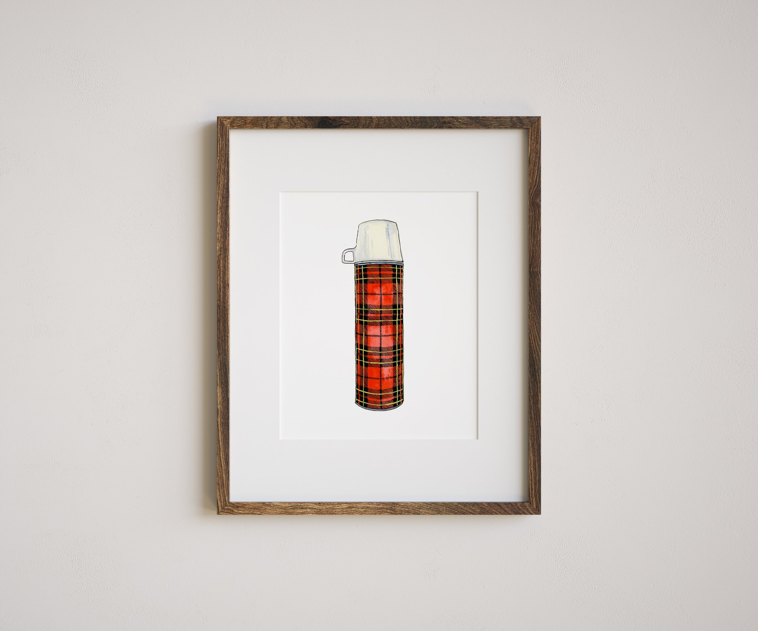 Plaid Thermos