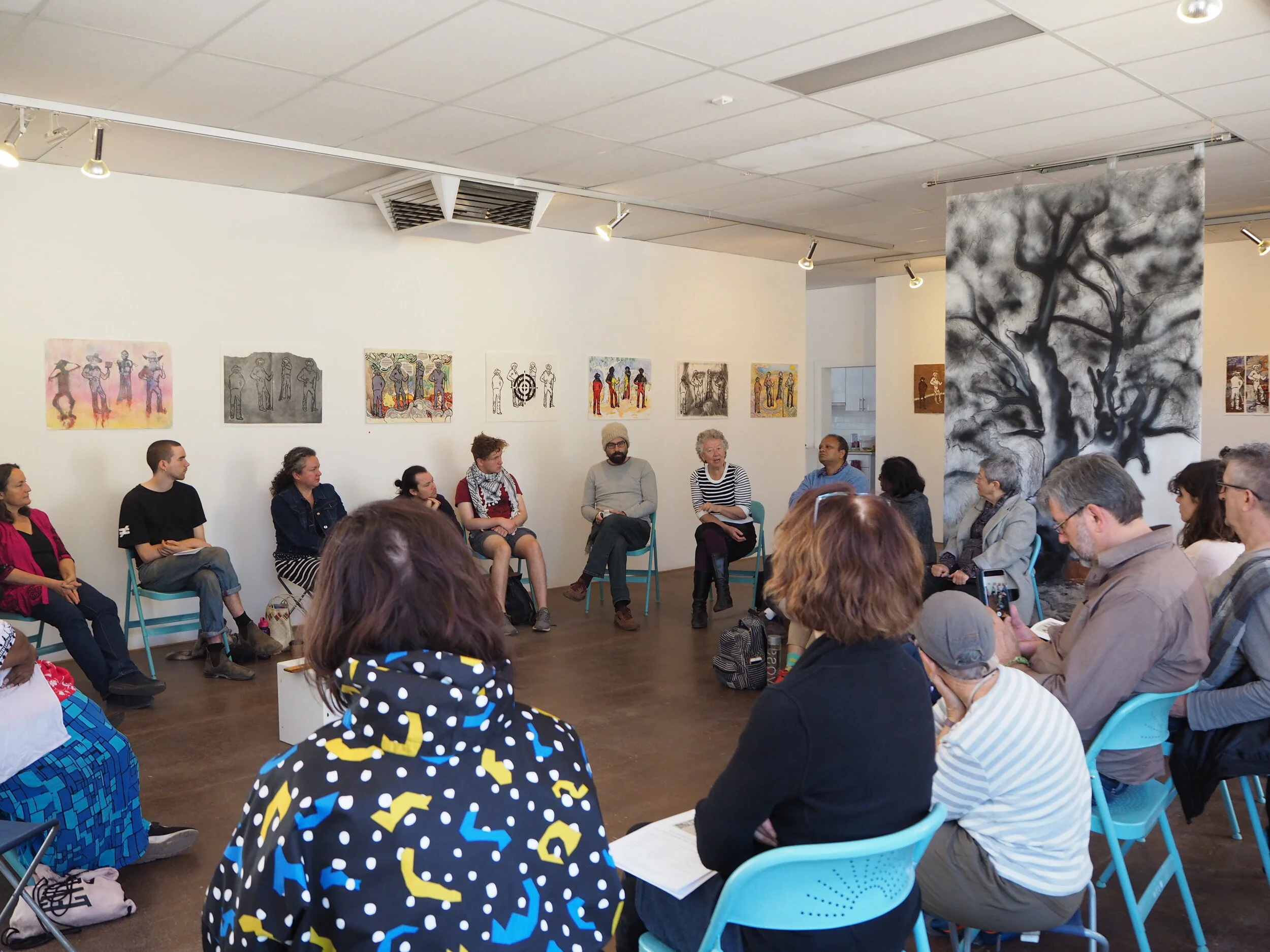  Artist Talk for  Monumental in a small-town way: If art reflects attitudes then how perceptive are we?  curated by Kathleen Wallace &amp; Judith Lovell Photography Zoya Godoroja-Prieckaerts 