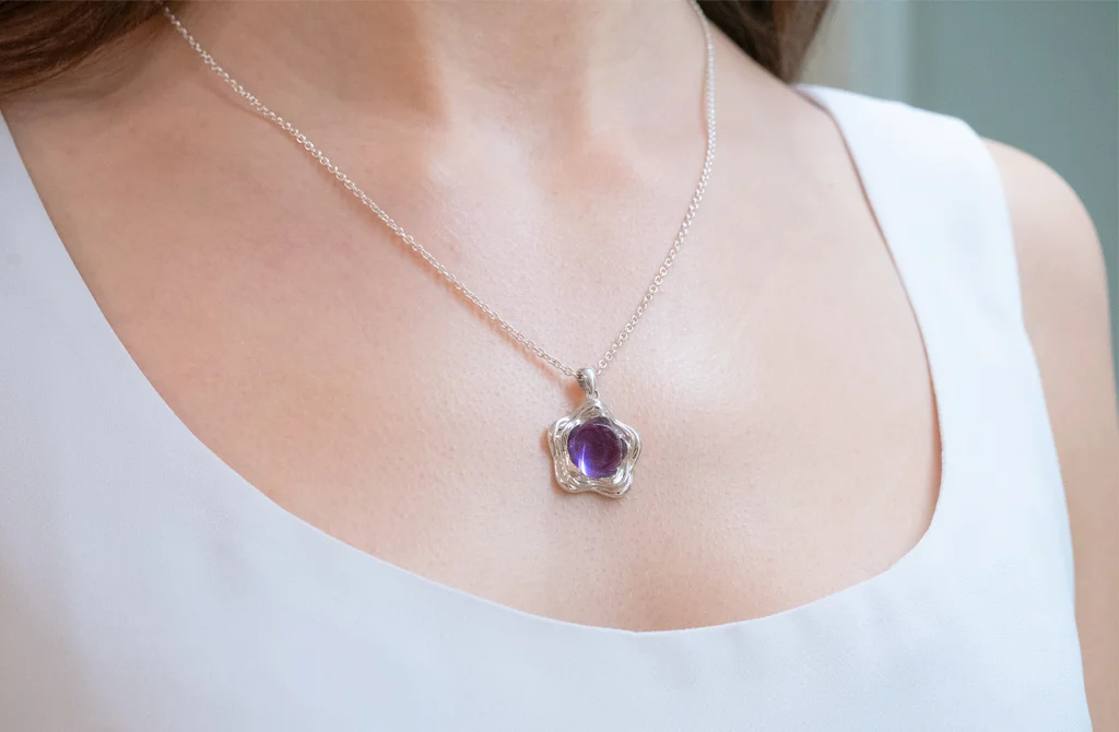 Suffrage 125 Sterling Silver, Amethyst Pendant