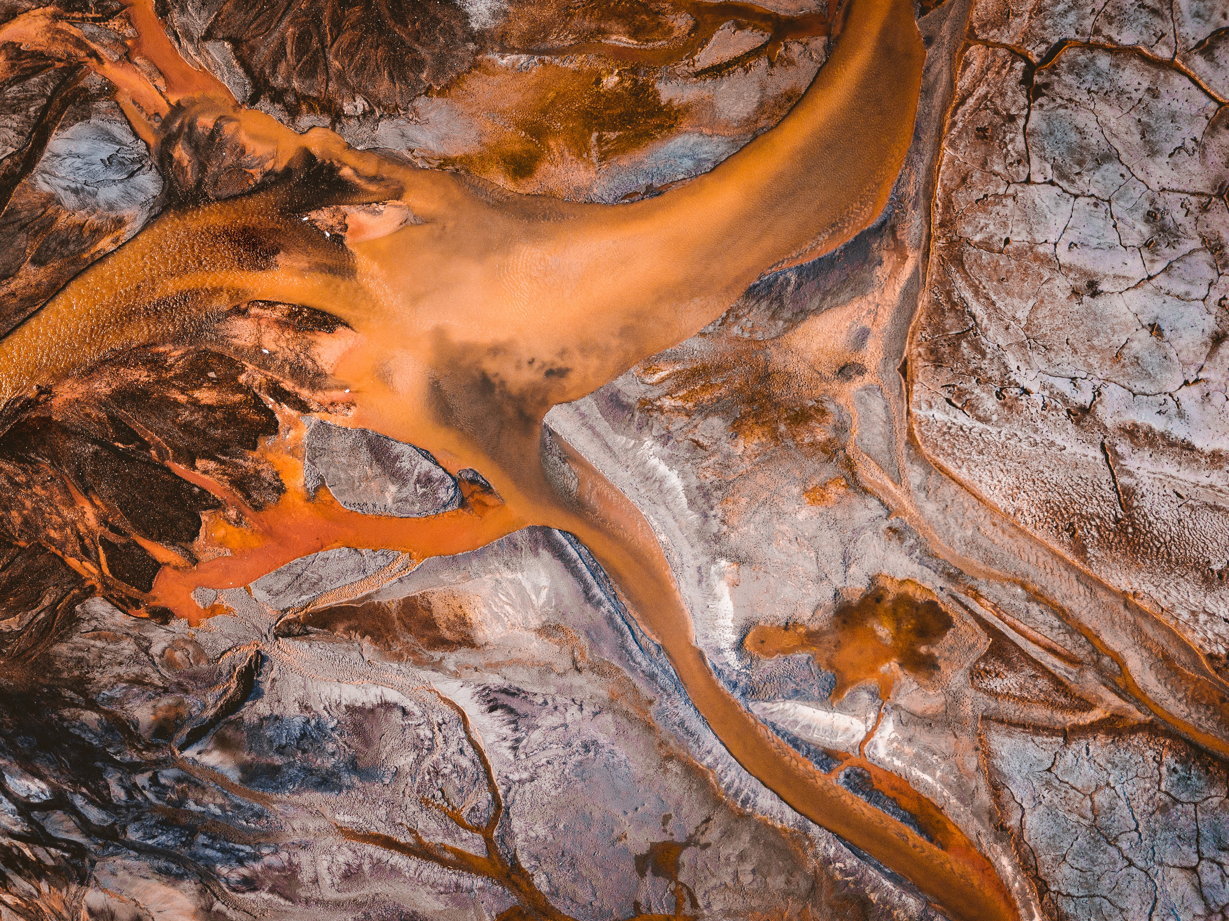 Orange sludge