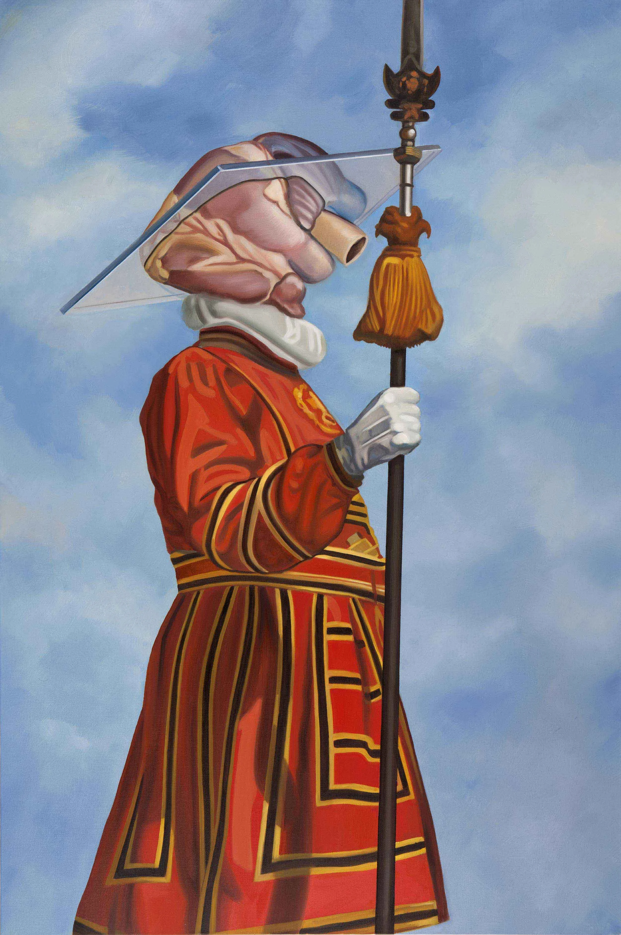 Interdimensional Guard , 2015. Oil on canvas, 150 x 100 cm.