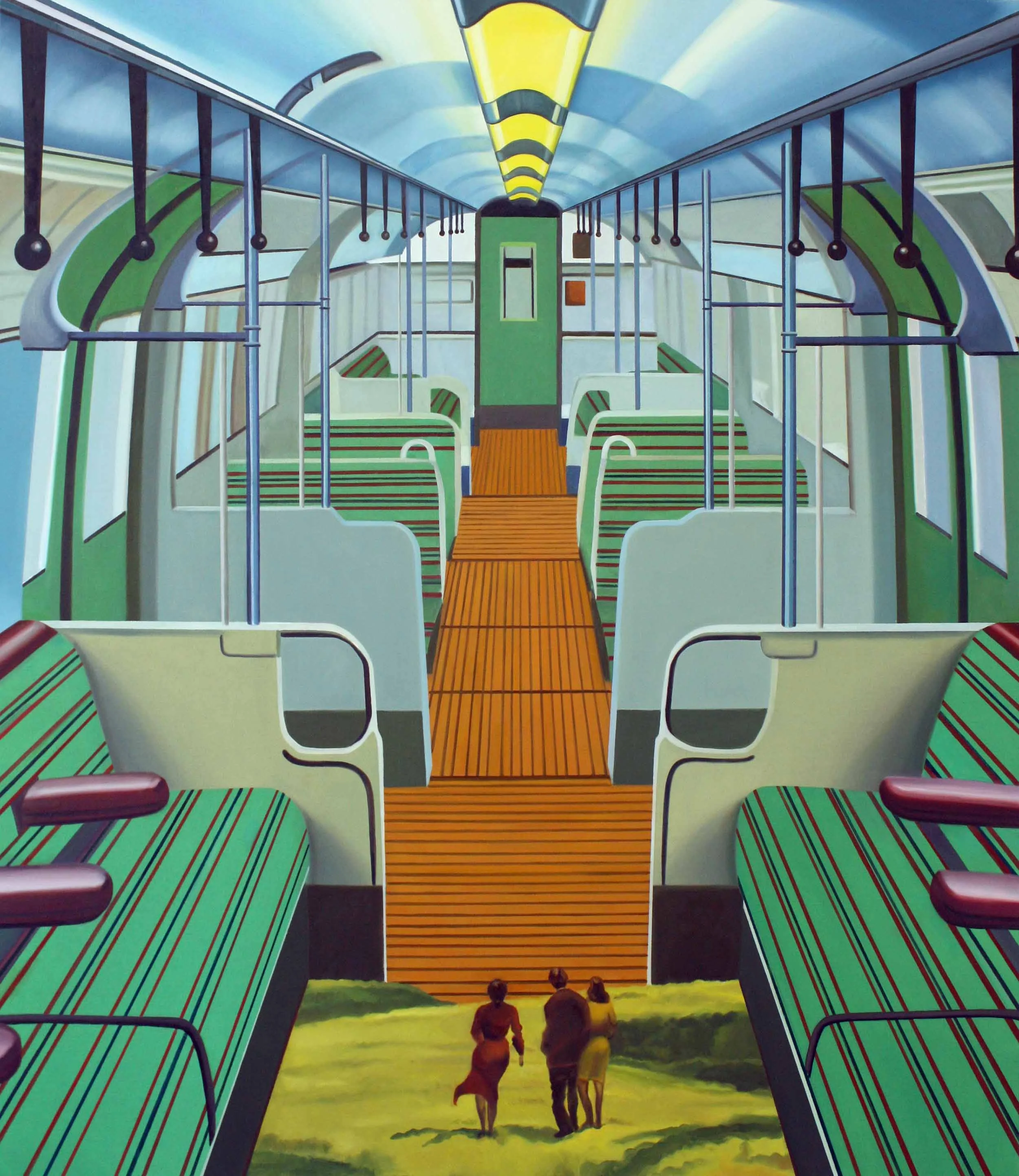 Strangers on a Train , 2014. Oil on canvas, 150 x 130 cm.