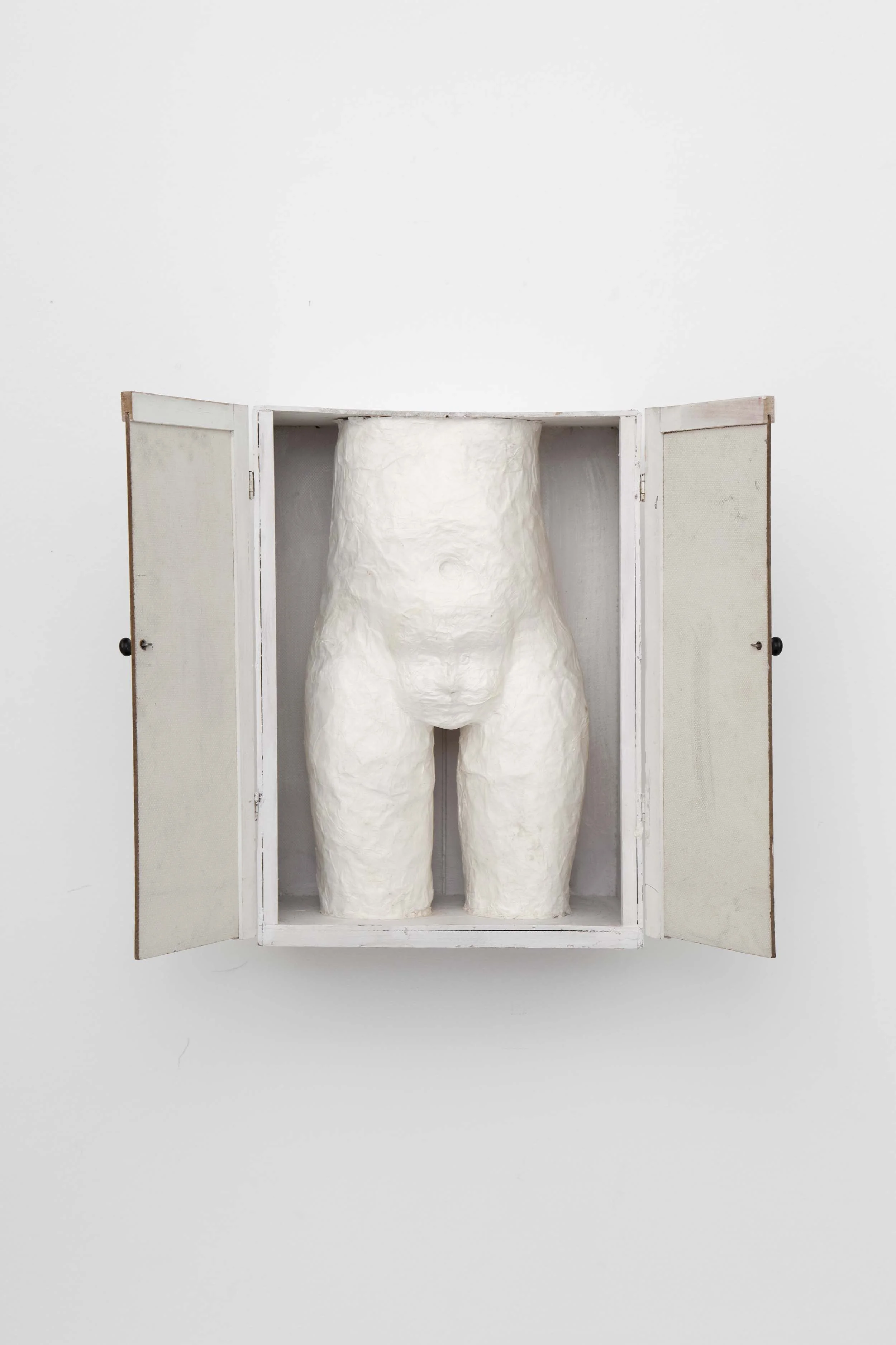 Cabinet , 2012. Acid-free silk paper, glue, wood, UV lacquer matt, 38,5 x 42 x 30 cm.