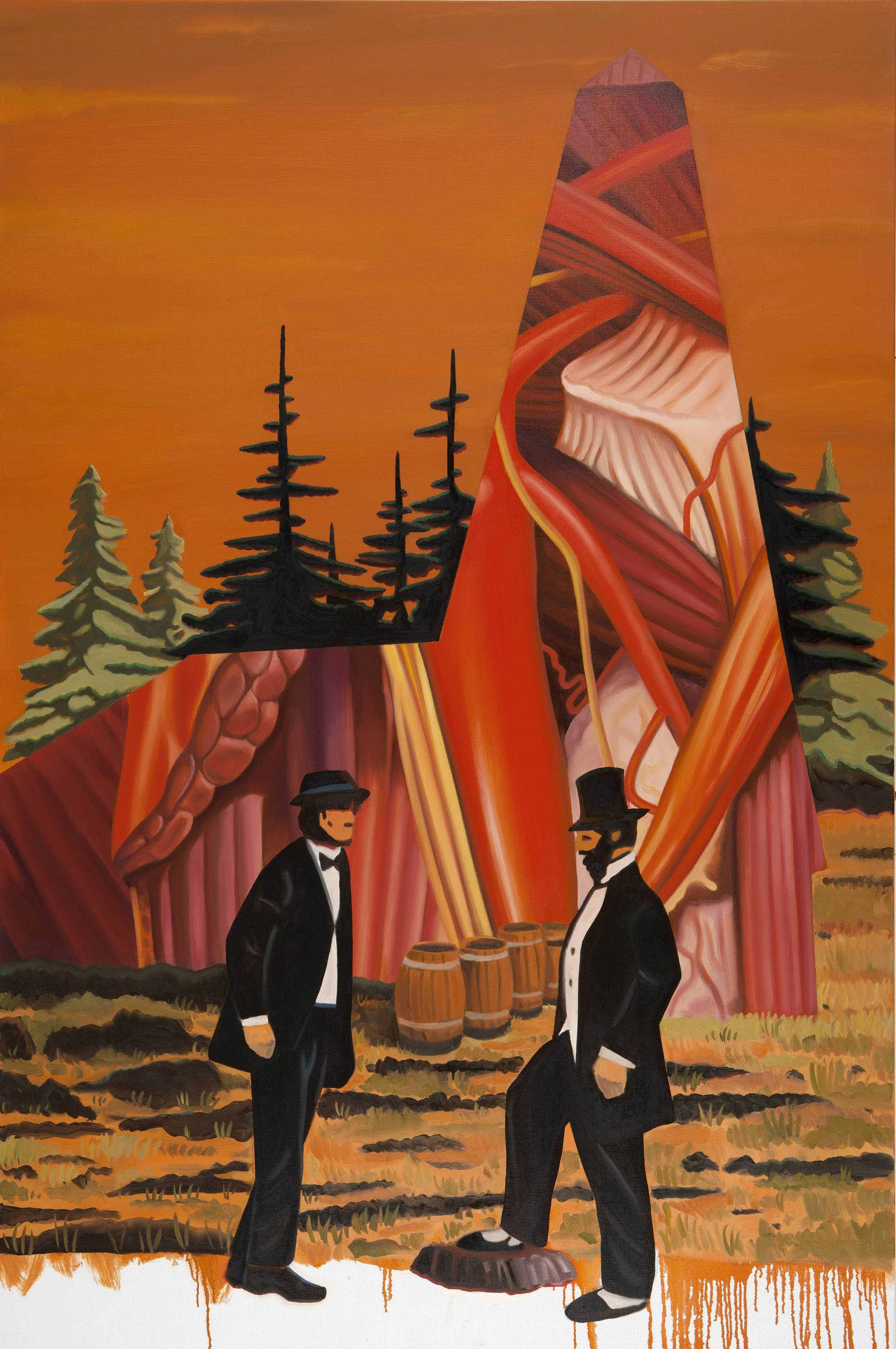 Flesh Refinery , 2014. Oil on canvas, 180 x 130 cm .
