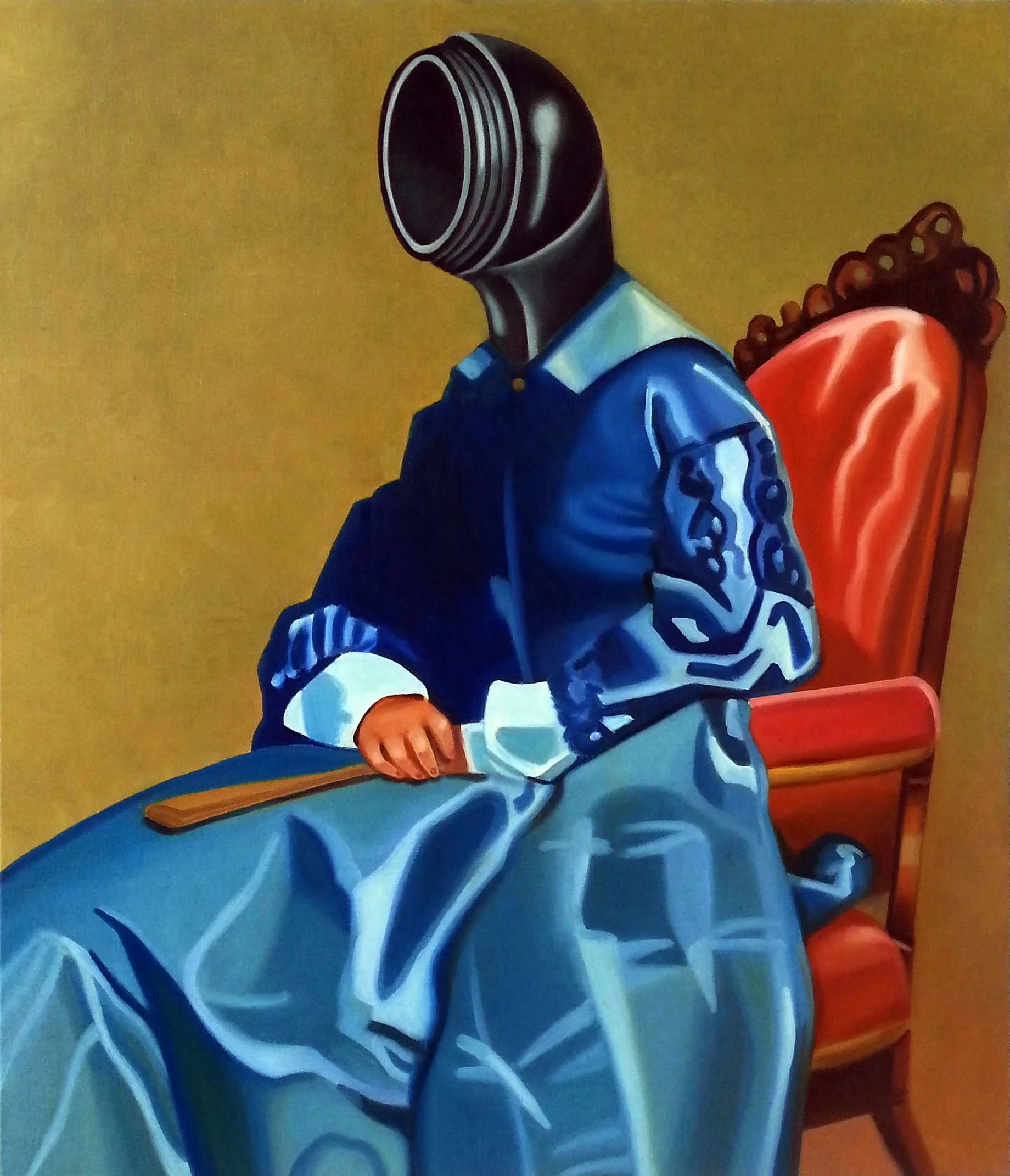 Lady Telephone , 2015. Oil on canvas, 90 x 75 cm.