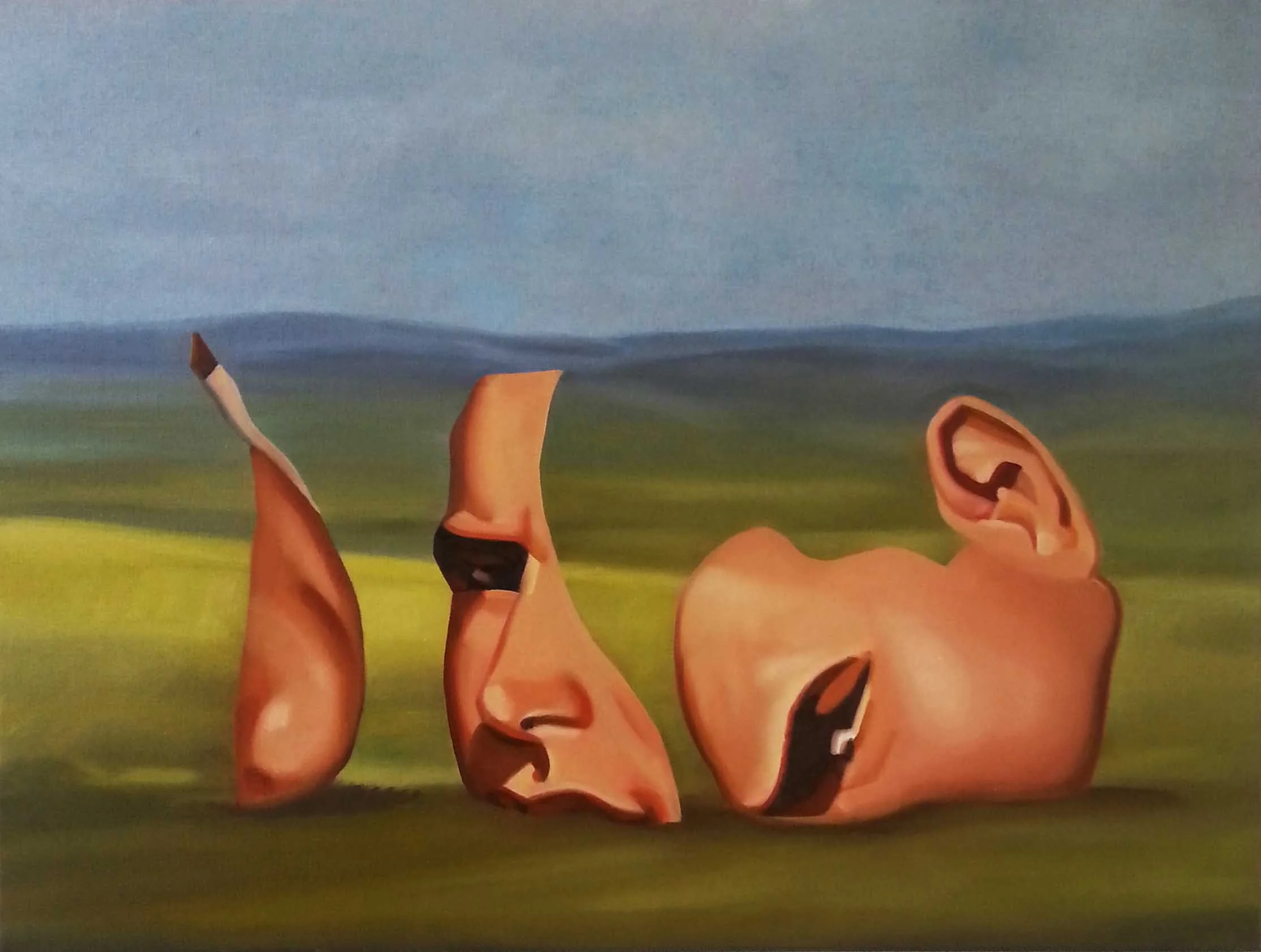 Cut Out , 2015. Oil on canvas, 80 x 60 cm.