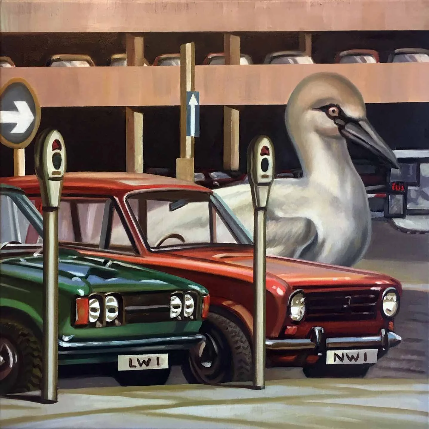 Car Park , 2019. Oil on canvas, 54 x 54 cm.