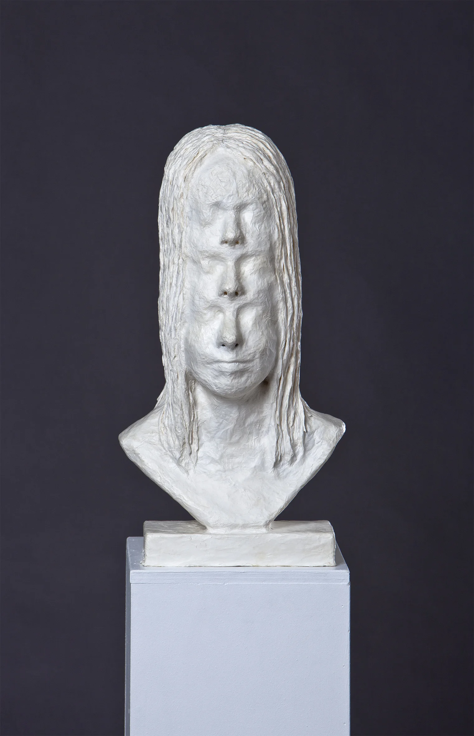 Three-Faced Woman , 2012. Acid-free Japanese silk paper, glue, UV lacquer matt, 60 x 33 x 26 cm.