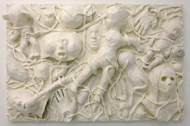 L'Ombilic des Limbes (Hommage to Artaud) , 2012. Mixed media, 87,5 x 131 x 20 cm.