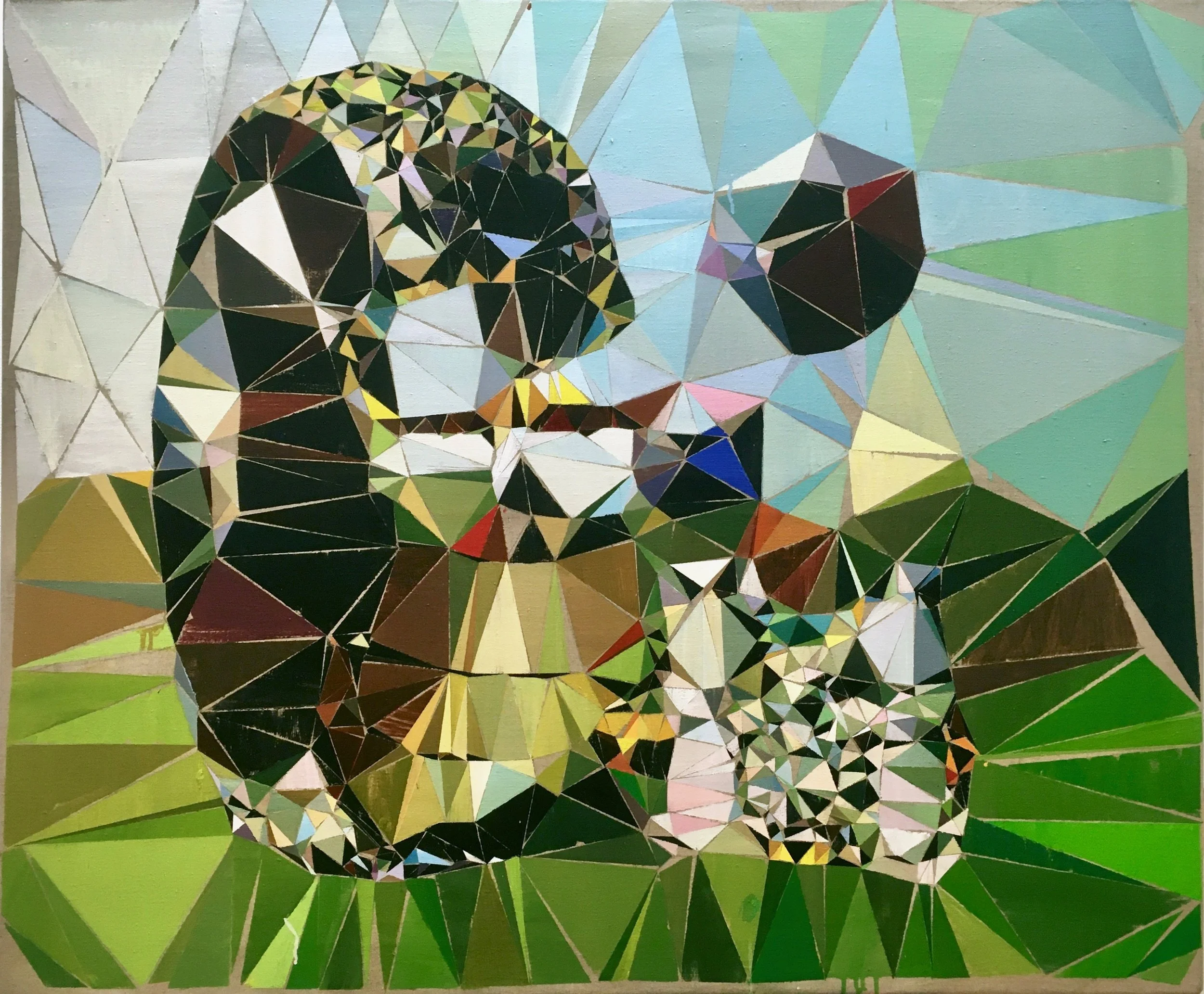   Hermes , 2022. Acrylic on linen, 100 x 120 cm. 