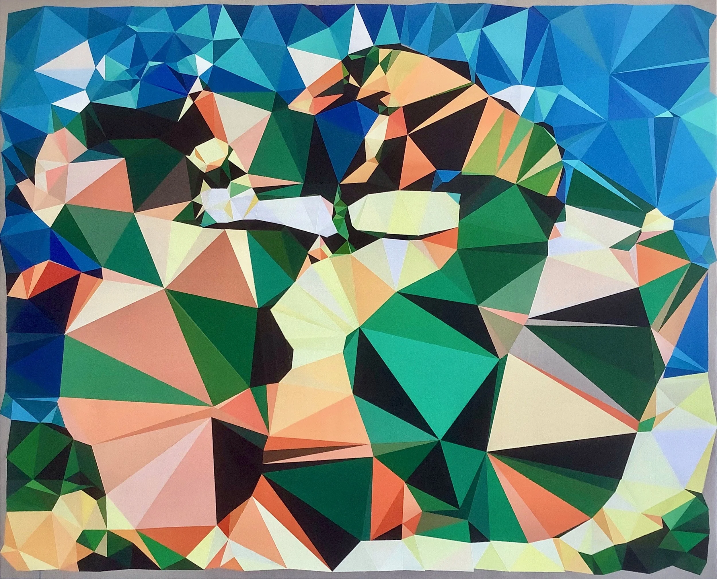   Plasma , 2022. Acrylic on canvas, 130 x 160 cm. 