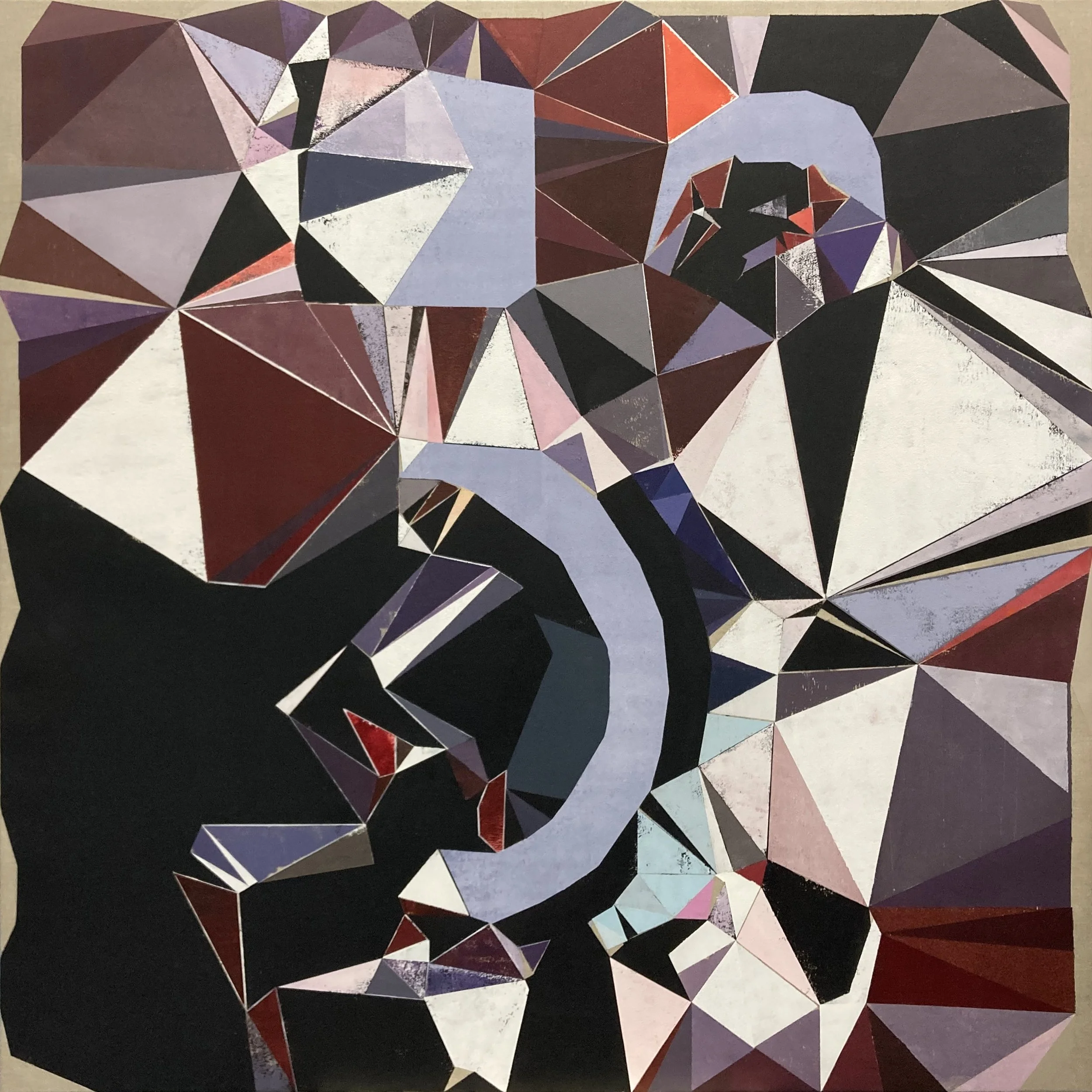   Exotic Birds , 2023. Acrylic on linen, 150 x 150 cm. 