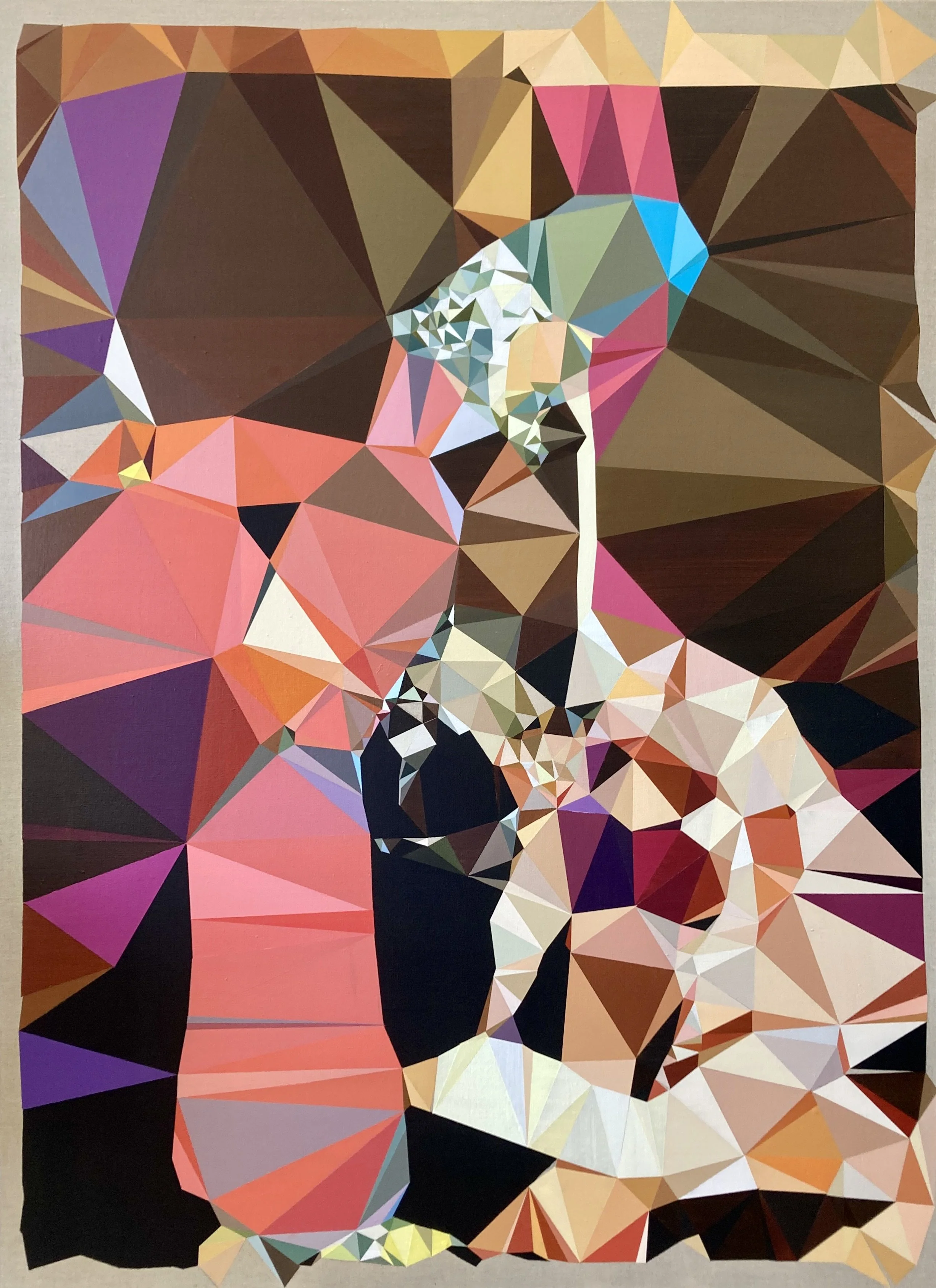 Old Saint Nick , 2025. Acrylic on linen, 150 × 120 cm.