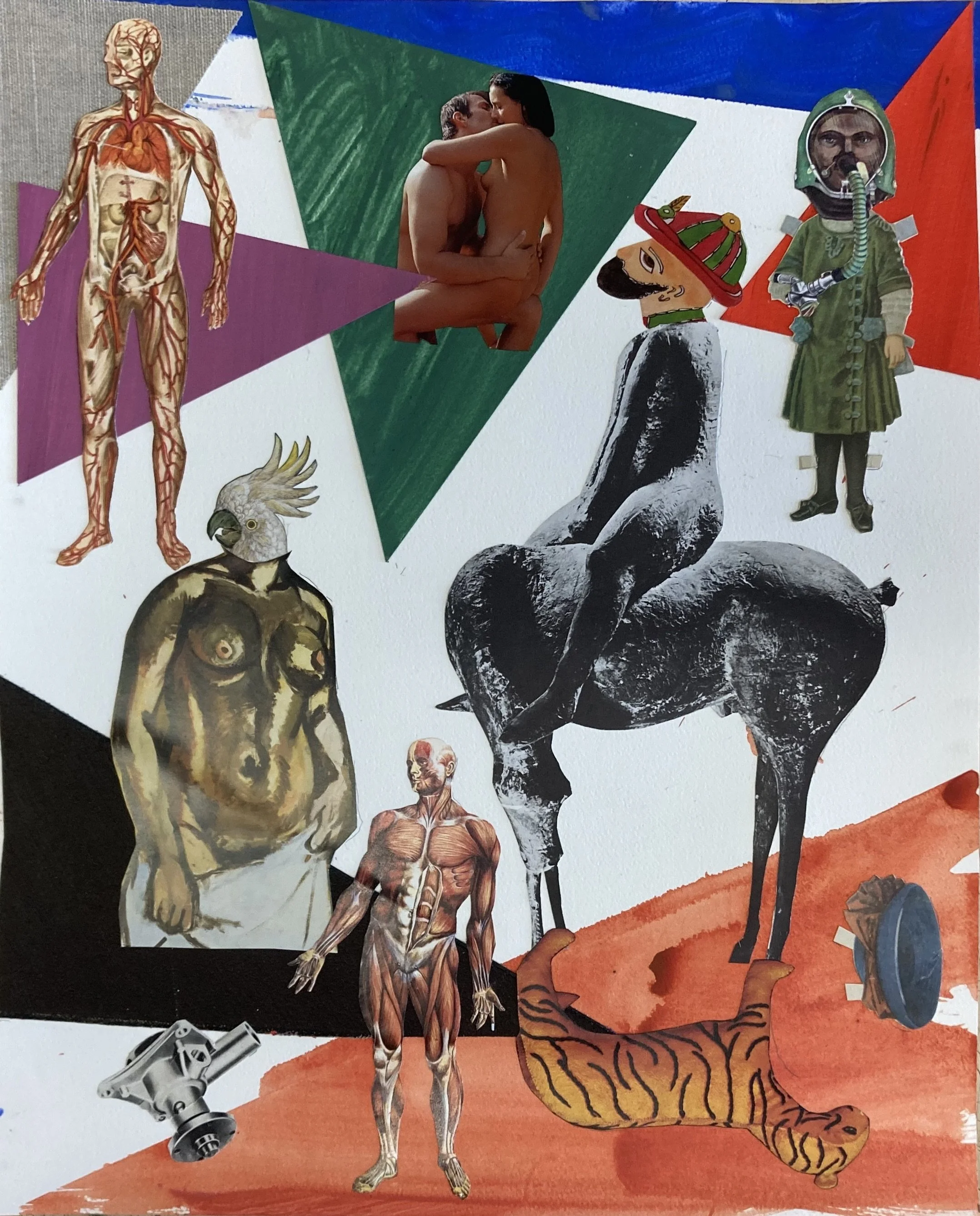   Predators of Jealousy , 2025. Collage. 