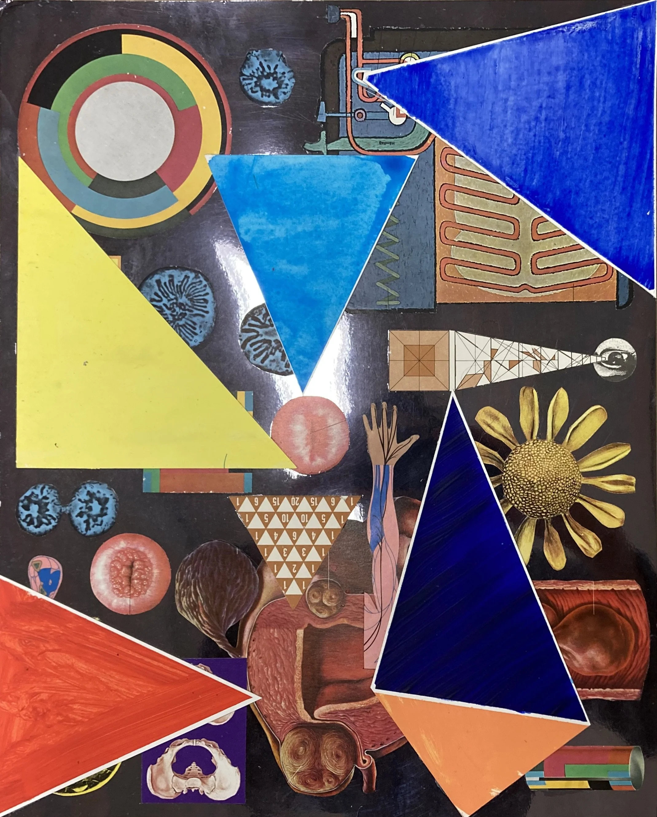   Composition With Polygons , 2025. Collage, 47 × 38 cm. 
