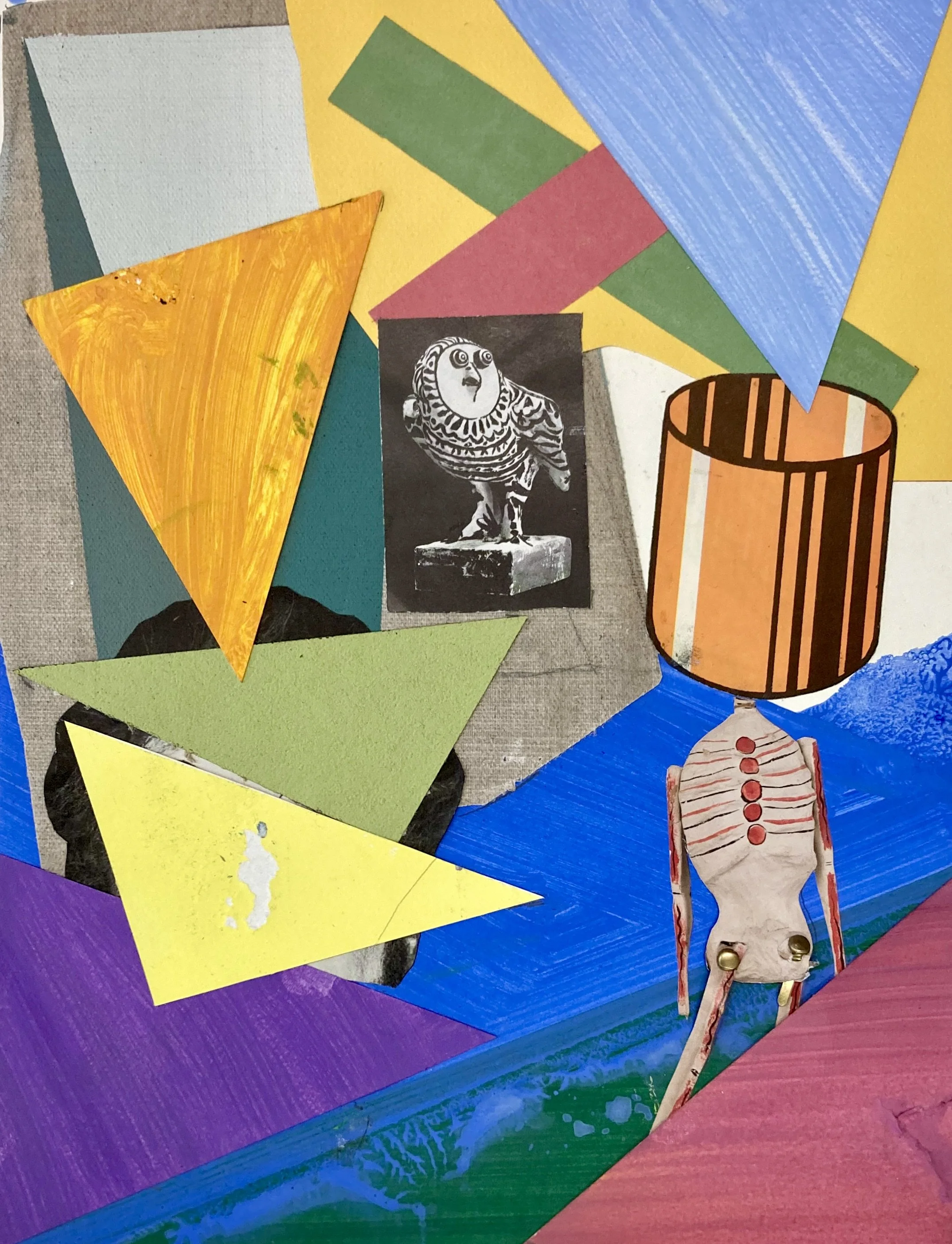   A Blustery Day , 2025. Collage 