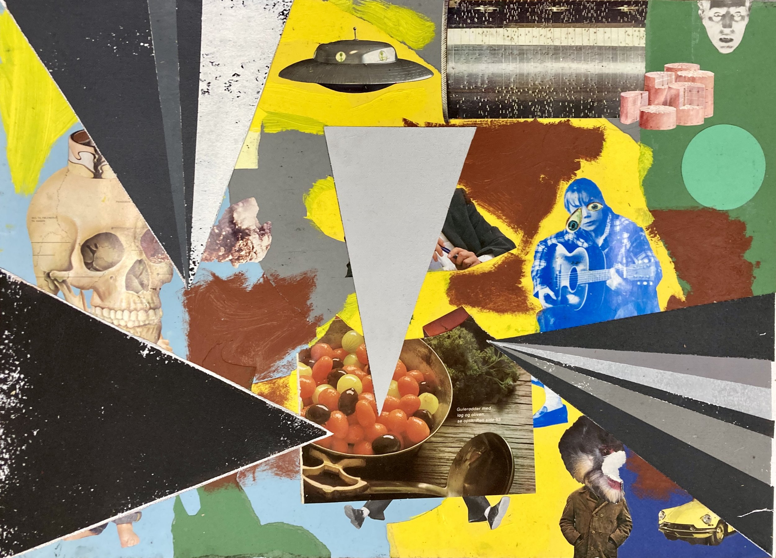   Protest Singer  , 2025. Collage, 50 × 70 cm. 