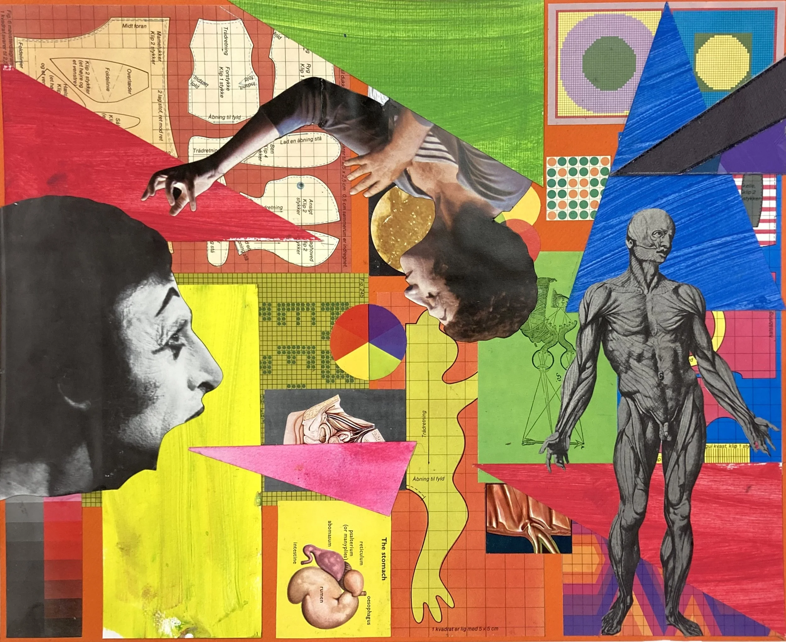   Labyrinth , 2025. Collage, 38 × 47 cm. 