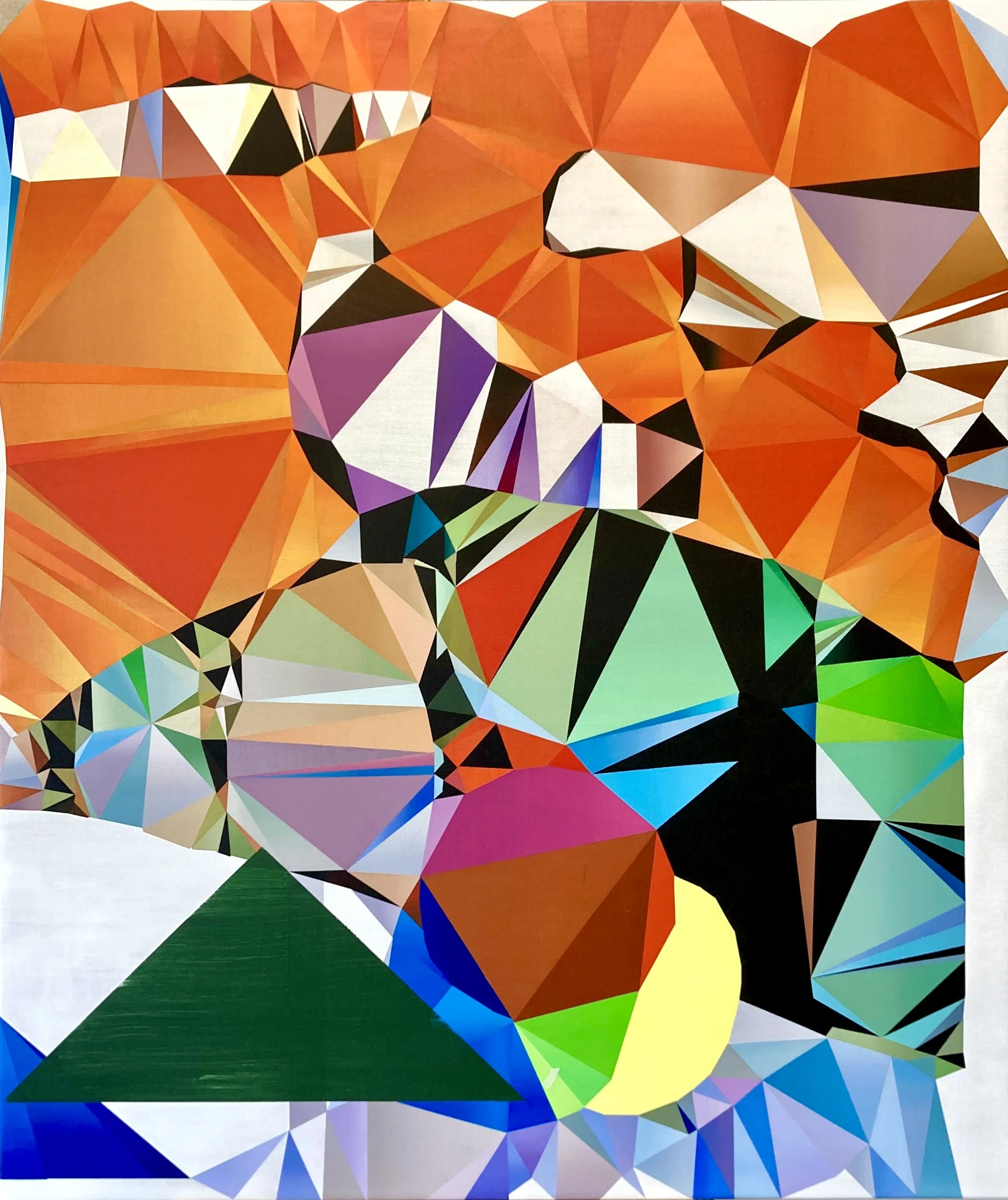   Sunrise , 2026. Acrylic on linen, 130 × 110 cm. 