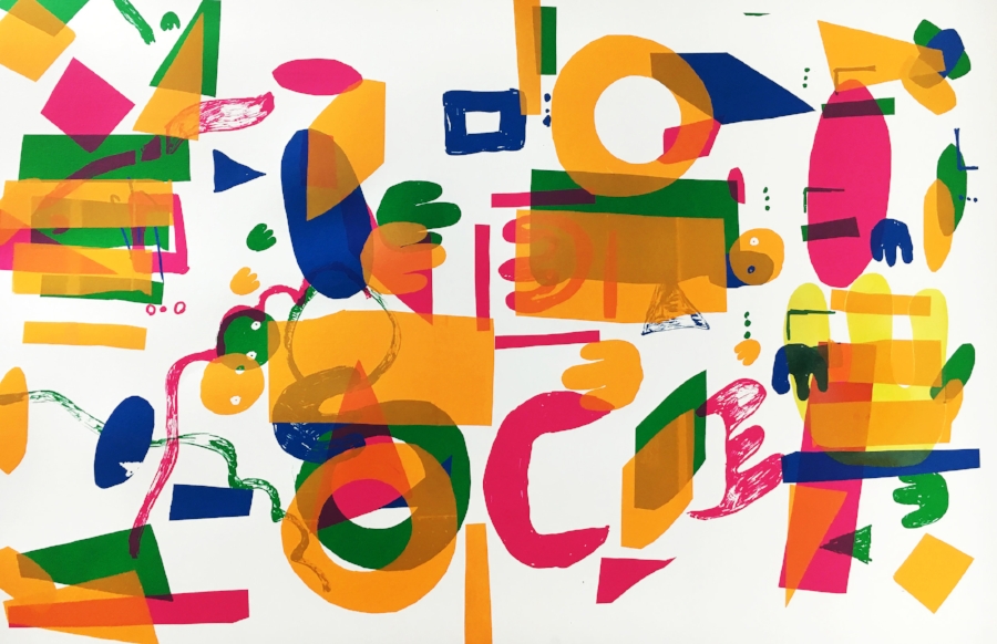 So what. Screen print and digital sticker on paper, 100cm x 50cm, 2017.