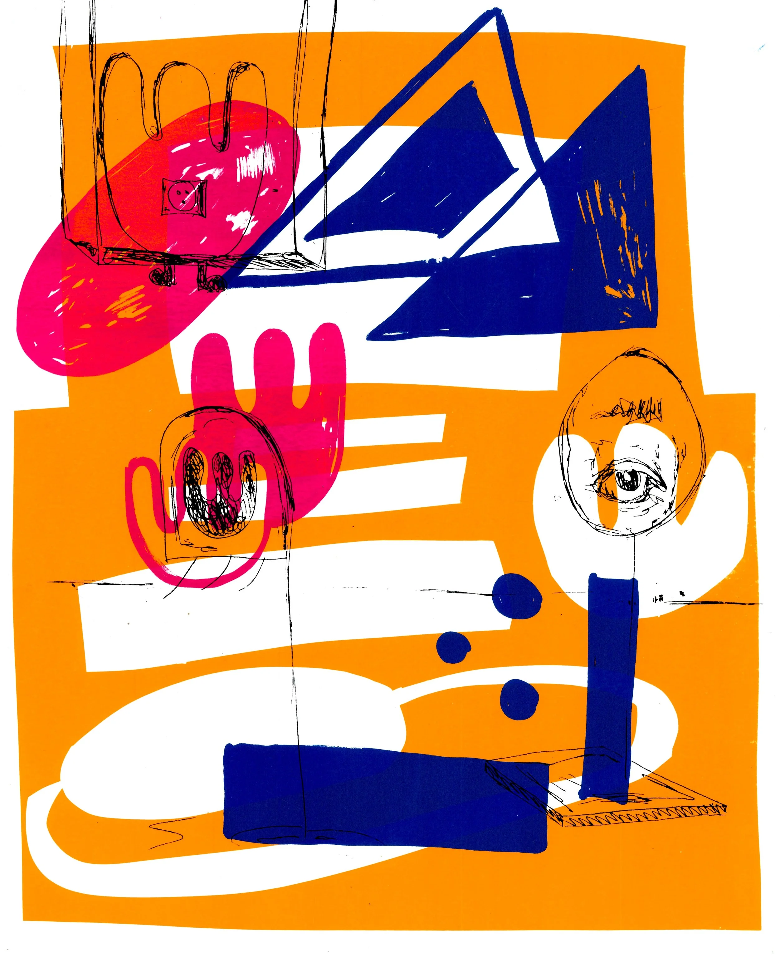 (Go To Bed) Single Life , Screen print and Vinyl on paper, 46x56cm, 2018, one off. This artwork is available through: Artate.