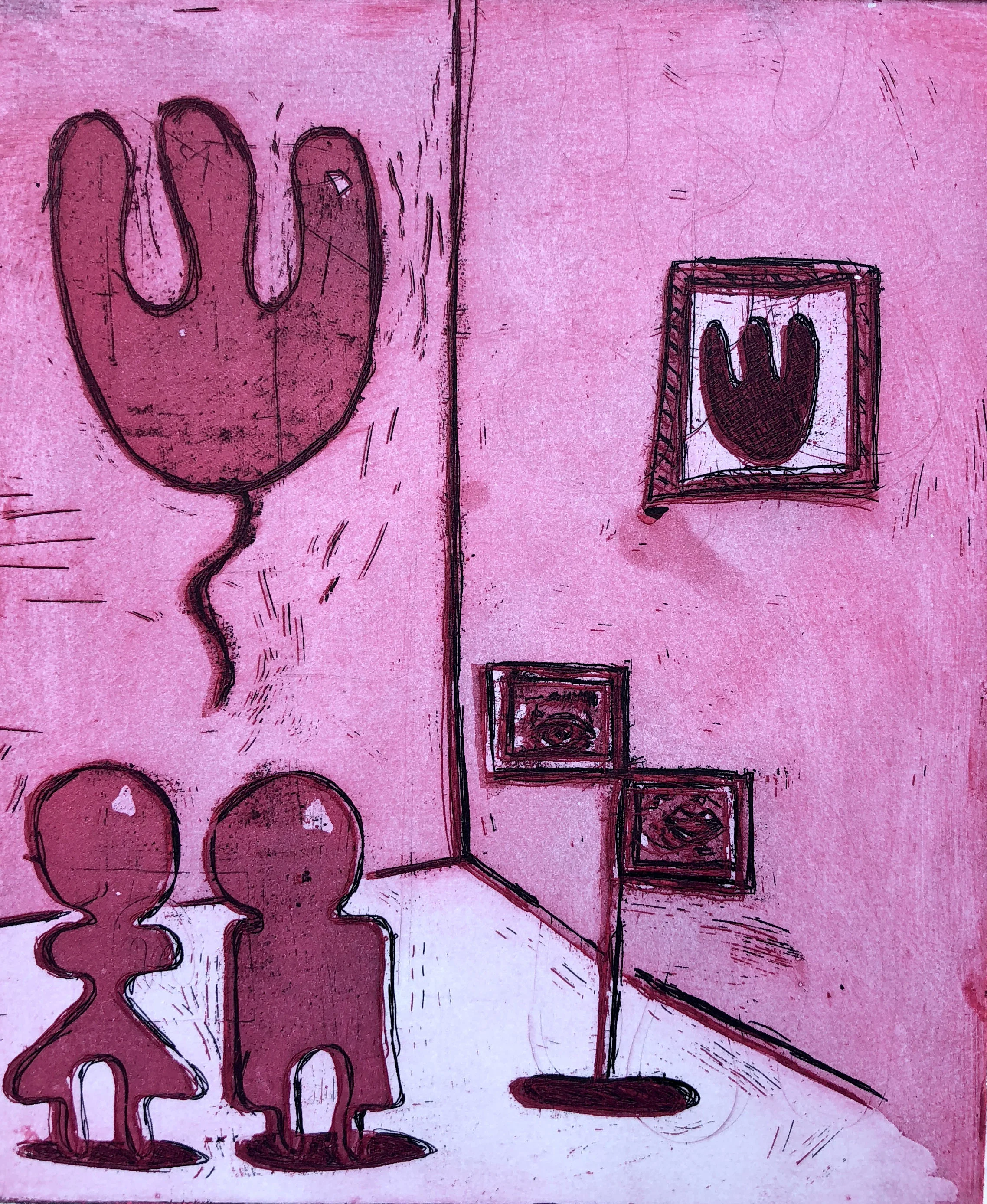 BR…. Rumors , Etching on Somerset, 15x15cm, 2018.