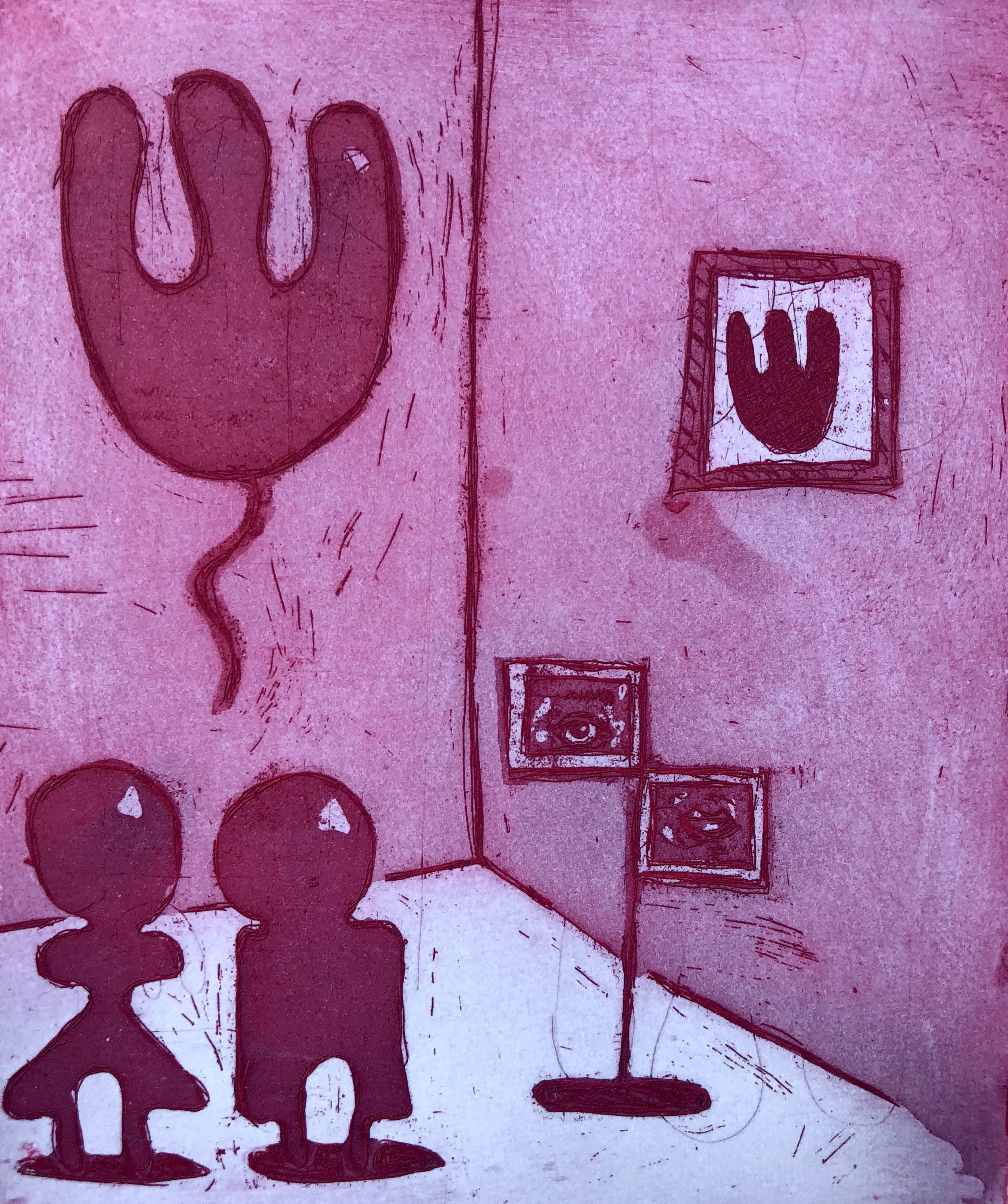 R.. Rumors , Etching on Somerset, 15x15cm, 2018.