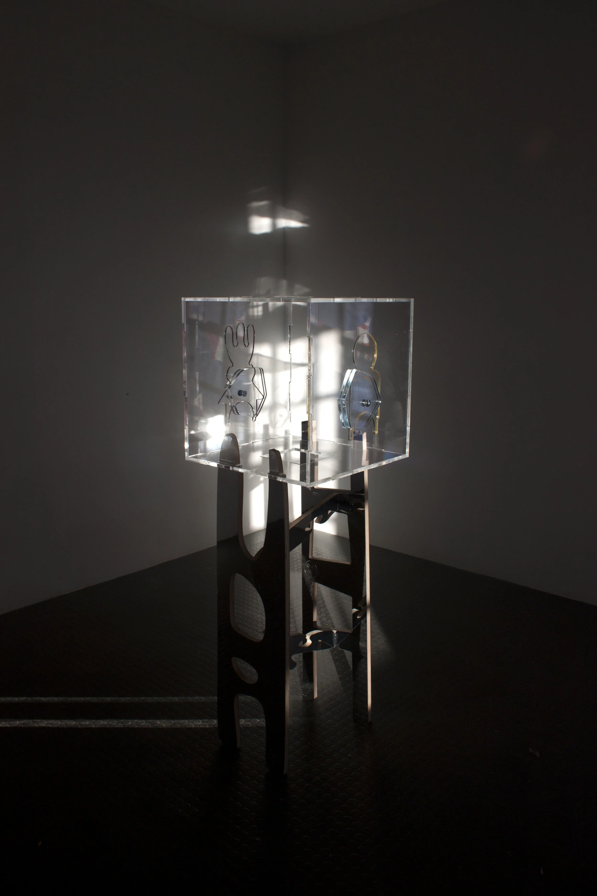 Treehouse , Engraved perspex, engraved laminated birch, 50x150x50cm, 2018.