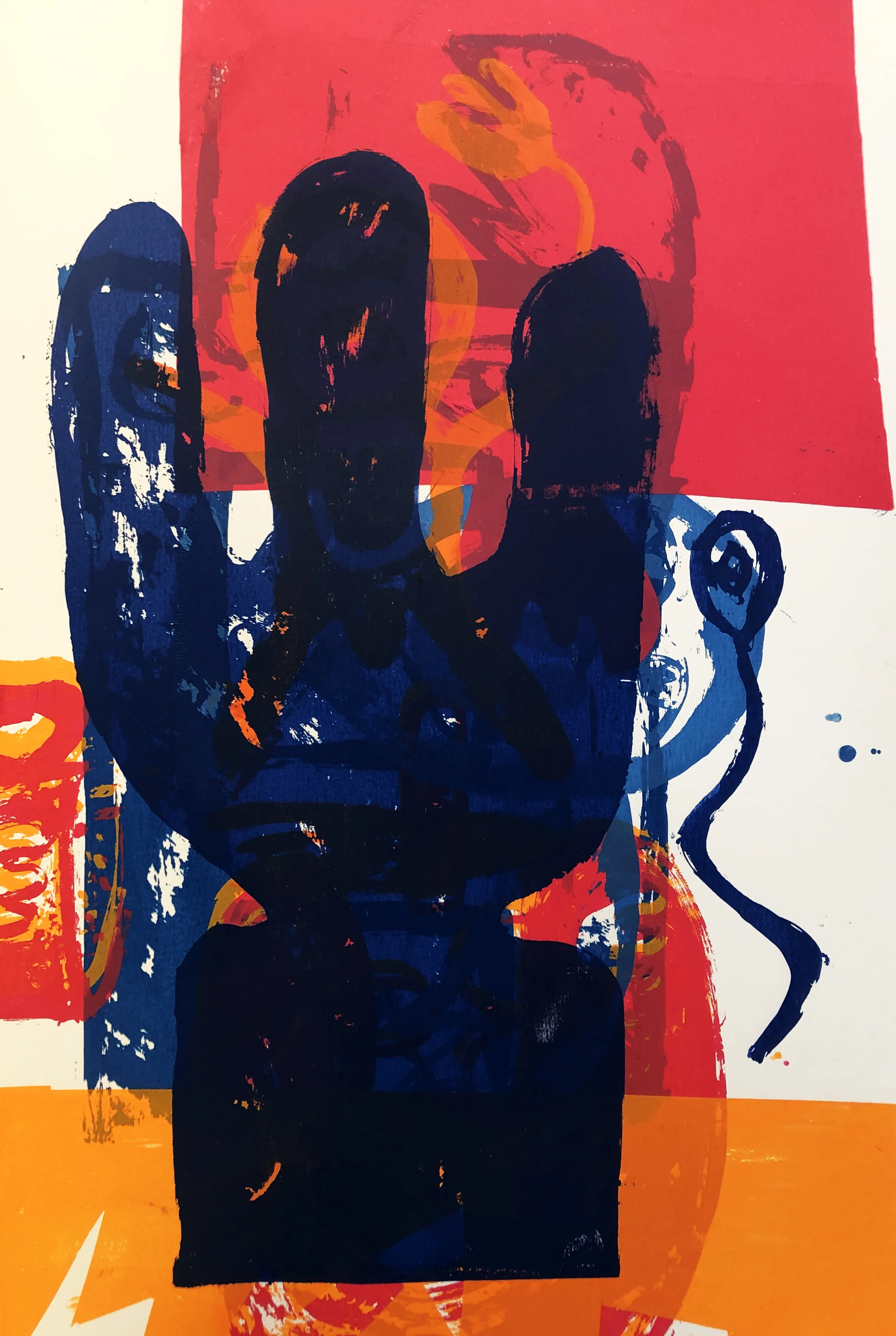 Embrace It1, Screenprint on paper, 40x45cm, 2019.