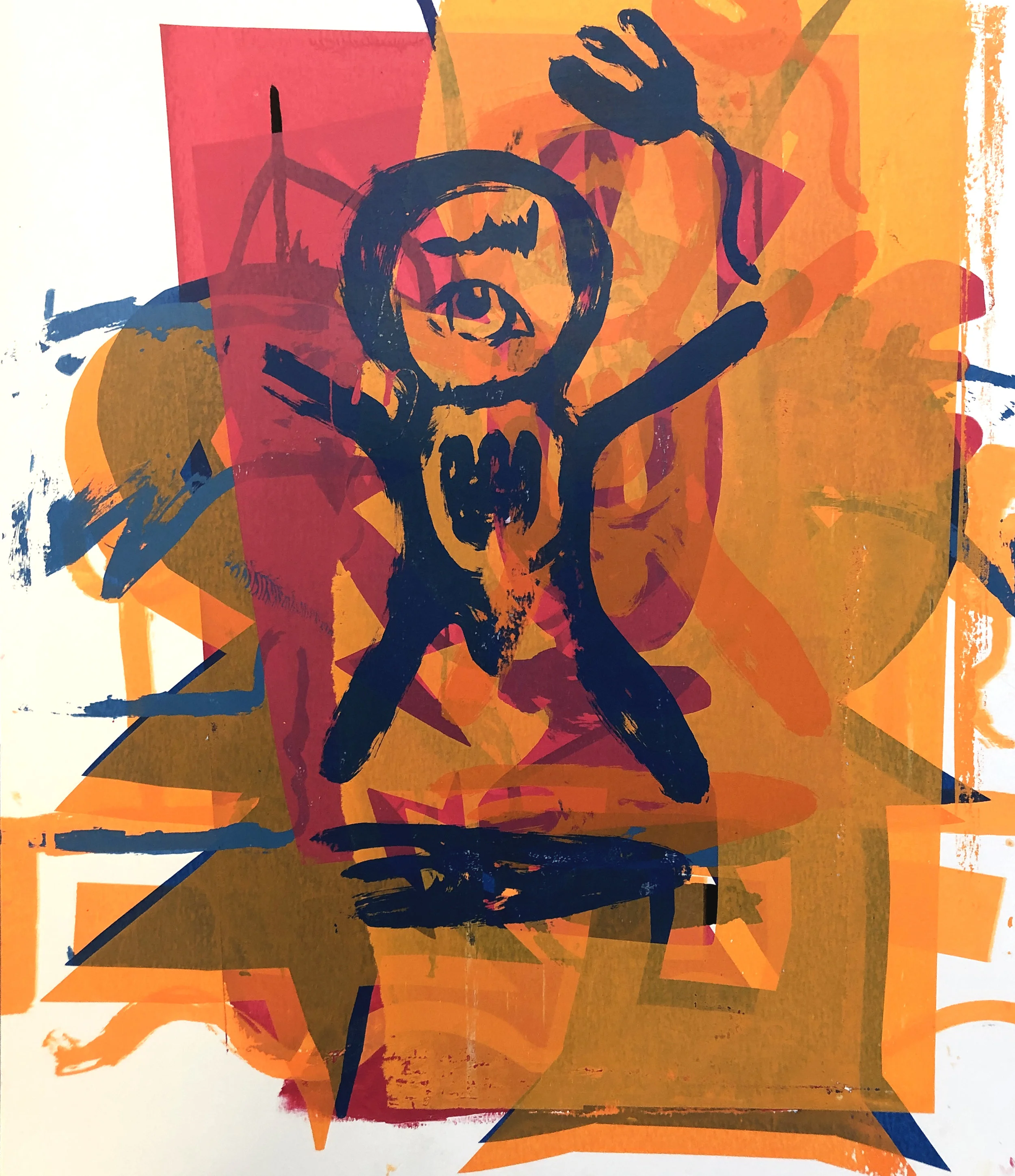 Embrace It2, Screenprint on paper, 40x45cm, 2019.