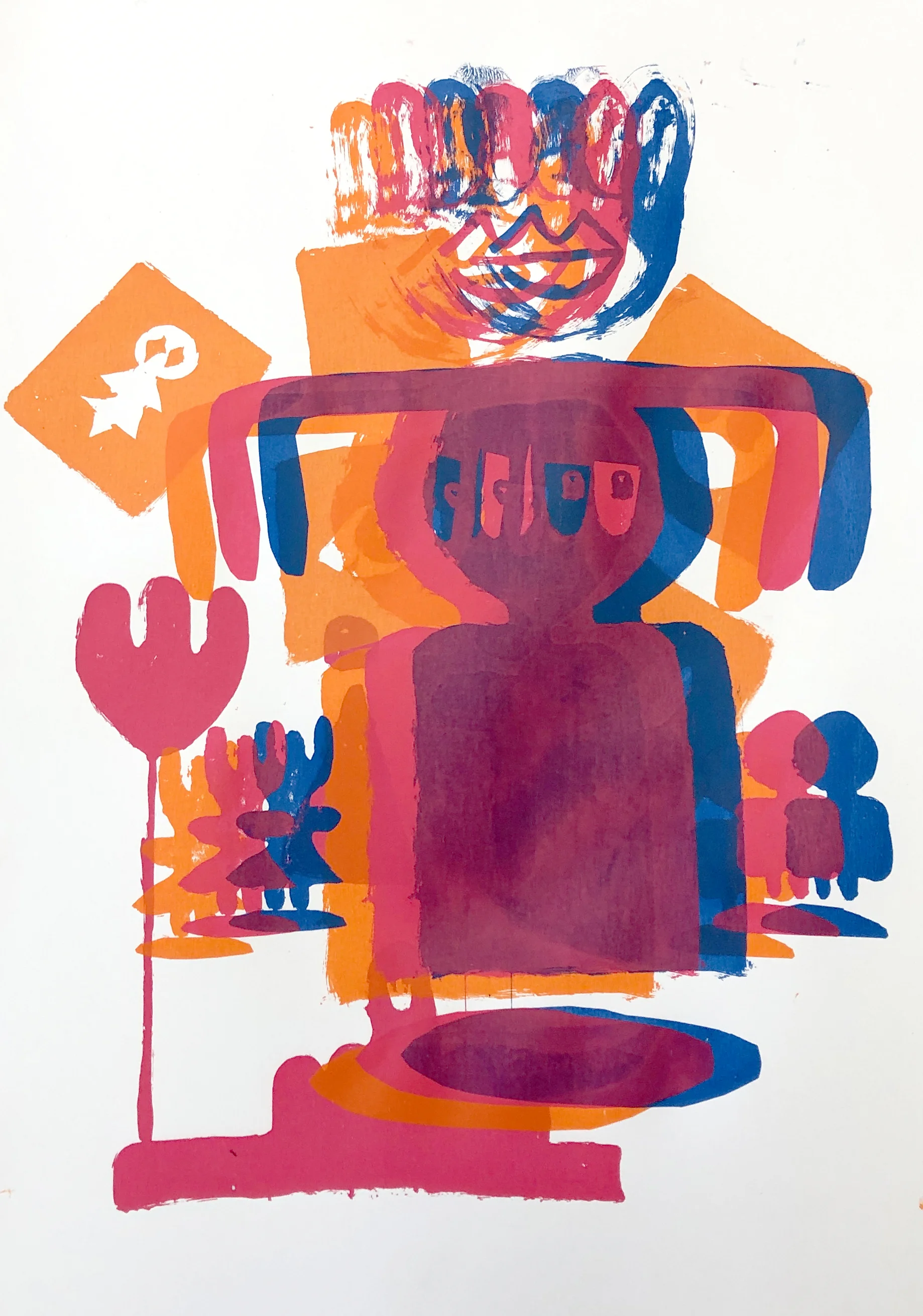 Different Game..Same Player 1, Screenprint on paper, one-off, 50x60cm, 2019.