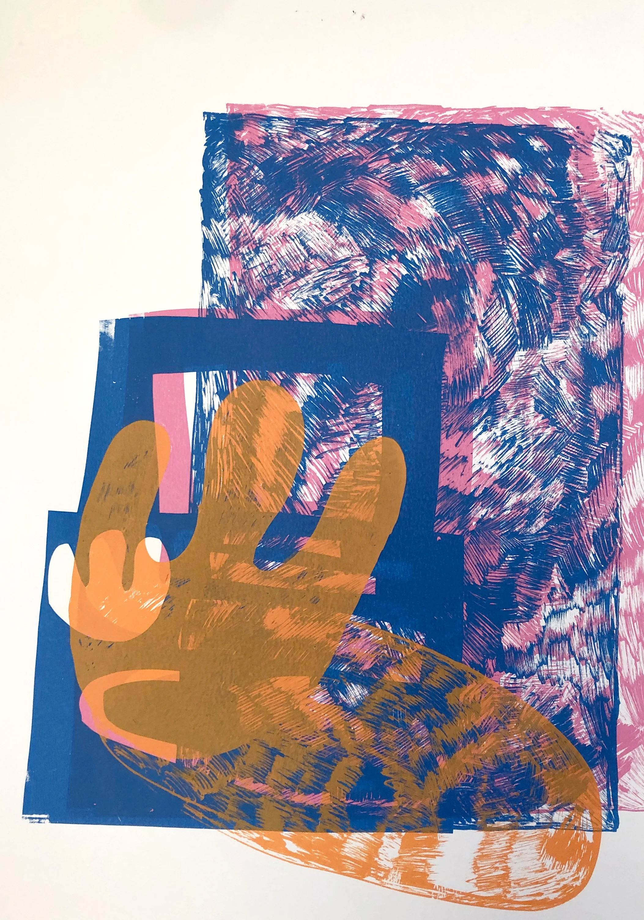 Party Ringss CU , Screenprint on paper, 50x60cm, 2019.