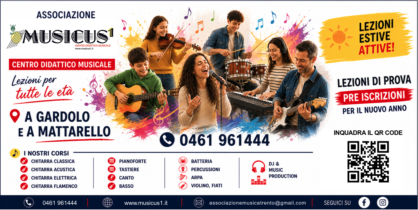 Corsi di musica a Trento per tutte le età - anche l'estate!