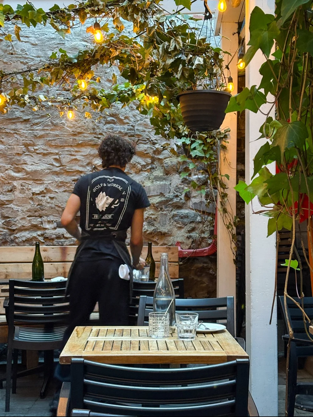 courtyard at pub wolf &amp; workman
