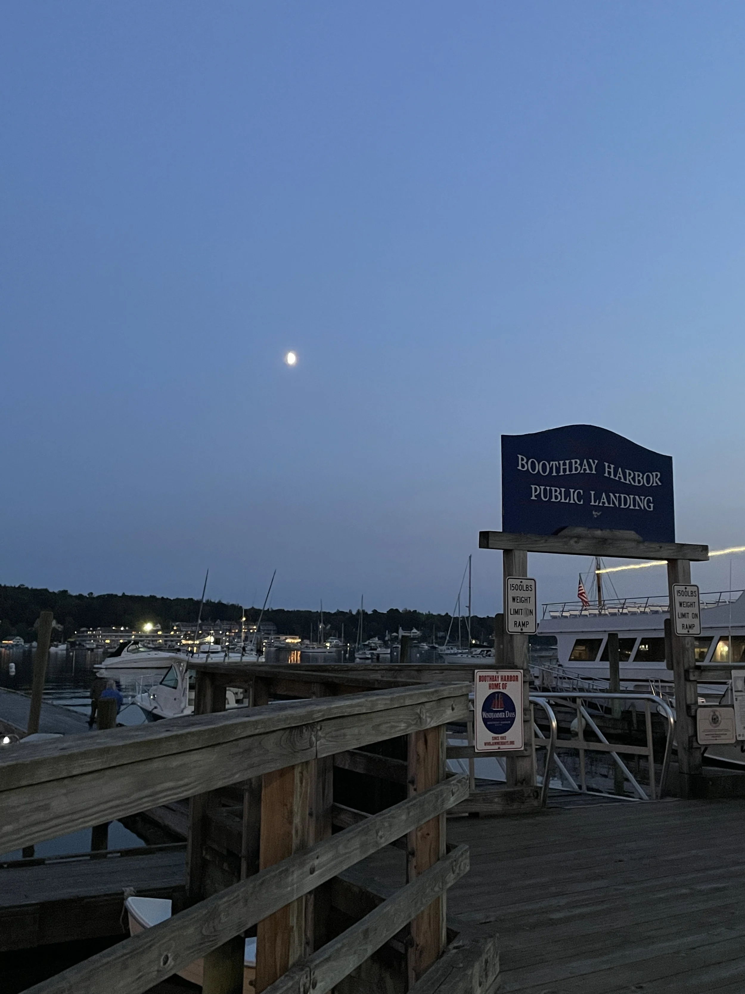 Moon rise over Boothbay Harbor Maine slow living.jpg