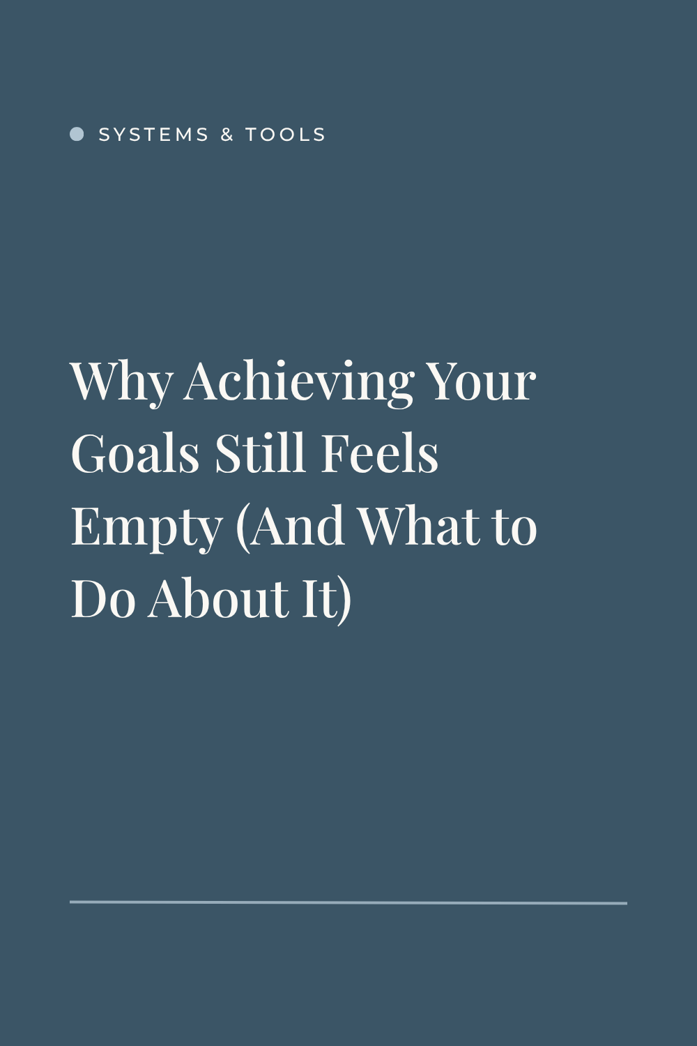 Why Achieving Your Goals Still Feels Empty (And What to Do About It)