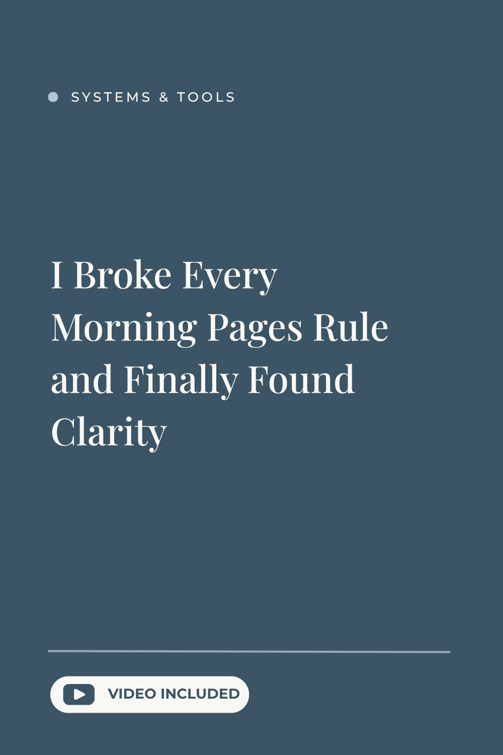 I Broke Every Morning Pages Rule and Finally Found Clarity
