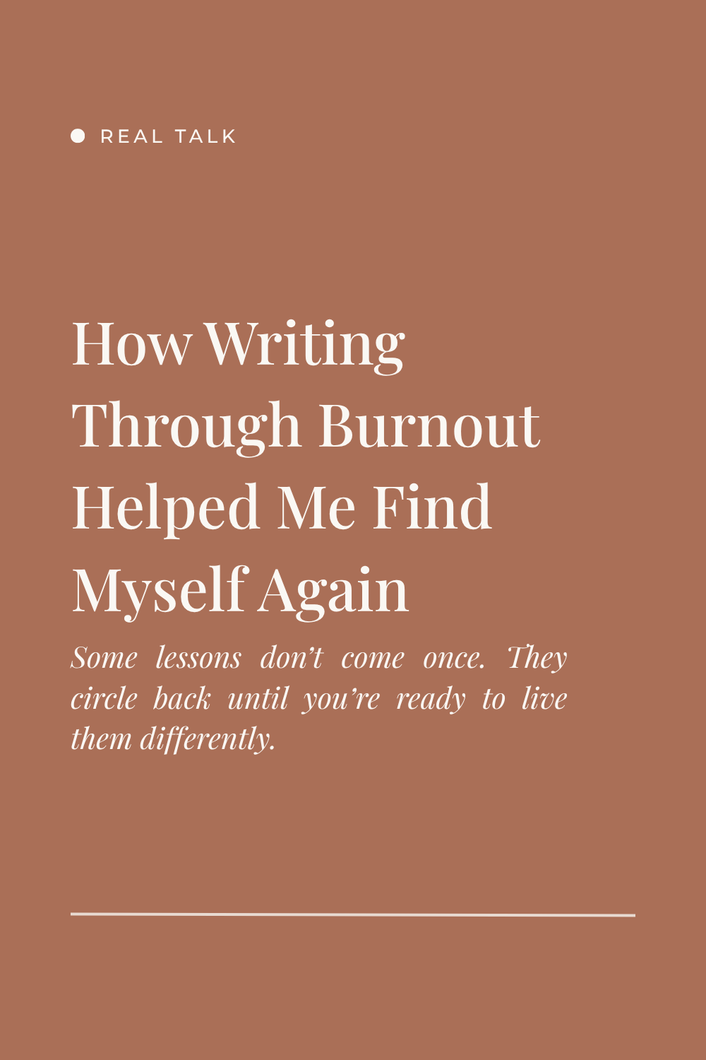 How Writing Through Burnout Helped Me Find Myself Again