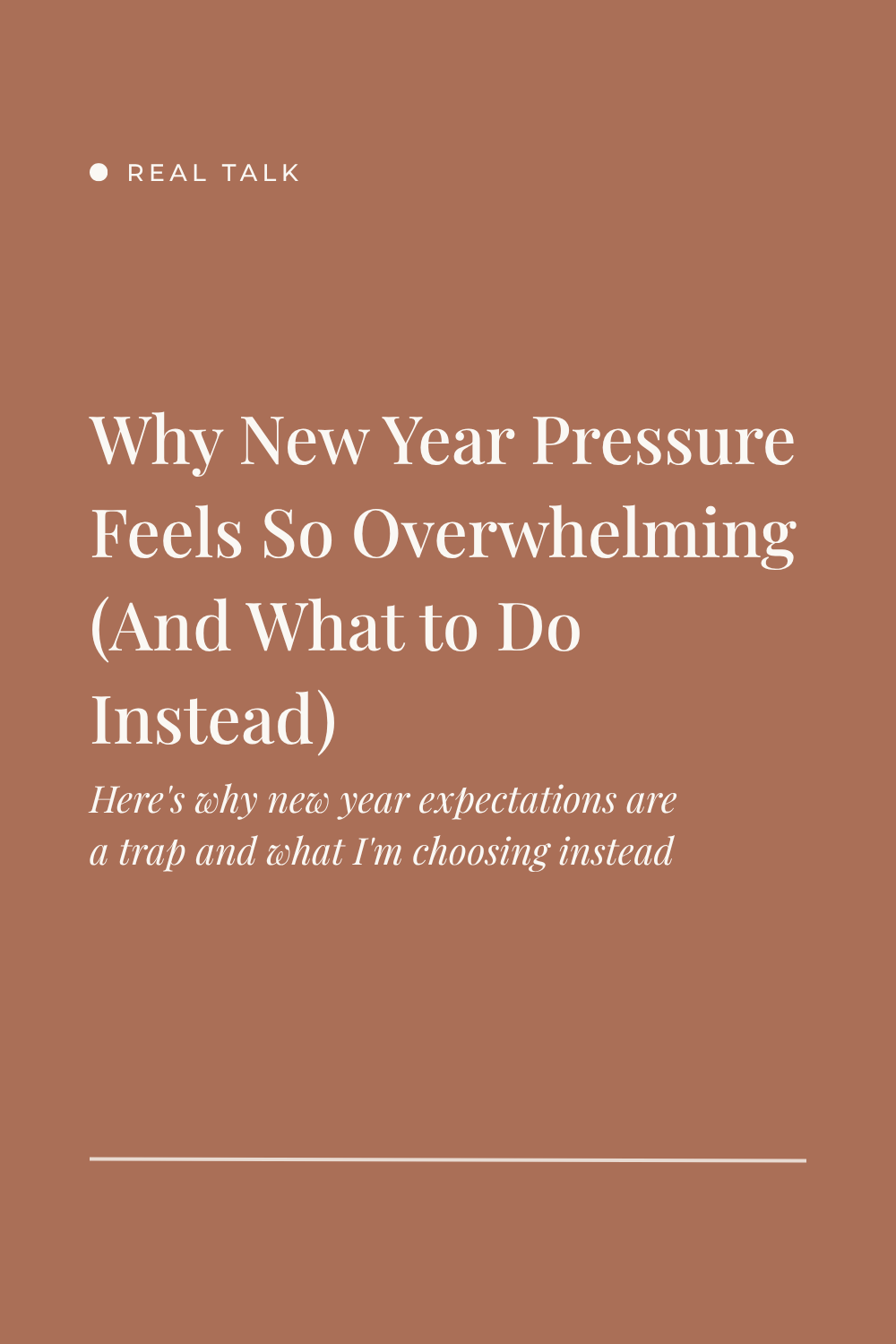 Why New Year Pressure Feels So Overwhelming (And What to Do Instead)
